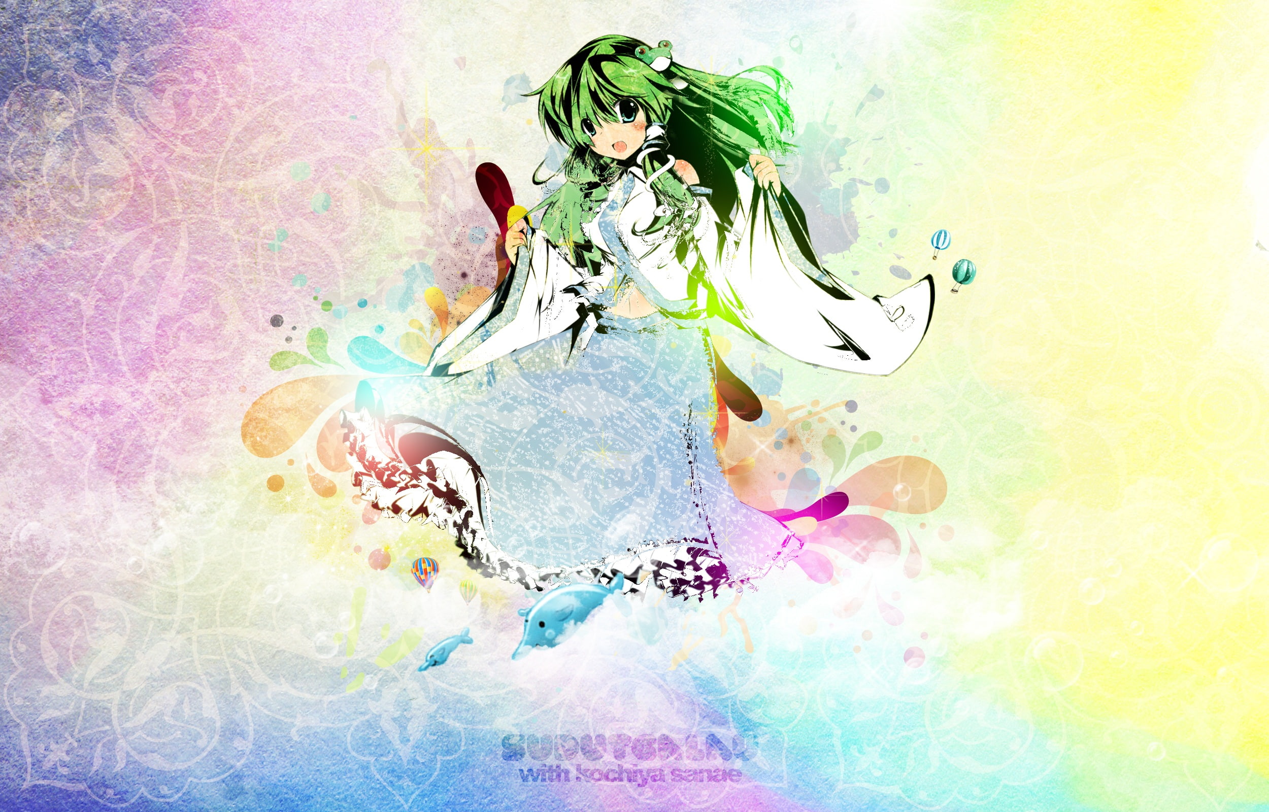 Touhou, Anime, Sanae Kochiya, 1080P, HD Wallpaper