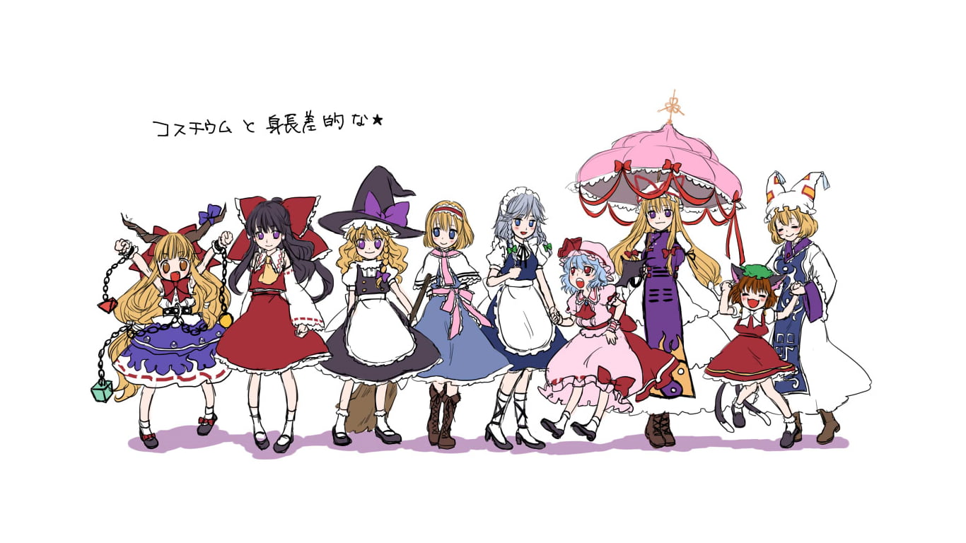Ran Yakumo, Touhou, Marisa Kirisame, Chen (Touhou), Reimu Hakurei, Yukari Yakumo, Anime, Remilia Scarlet, Alice Margatroid, Sakuya Izayoi, Flandre Scarlet, HD Wallpaper