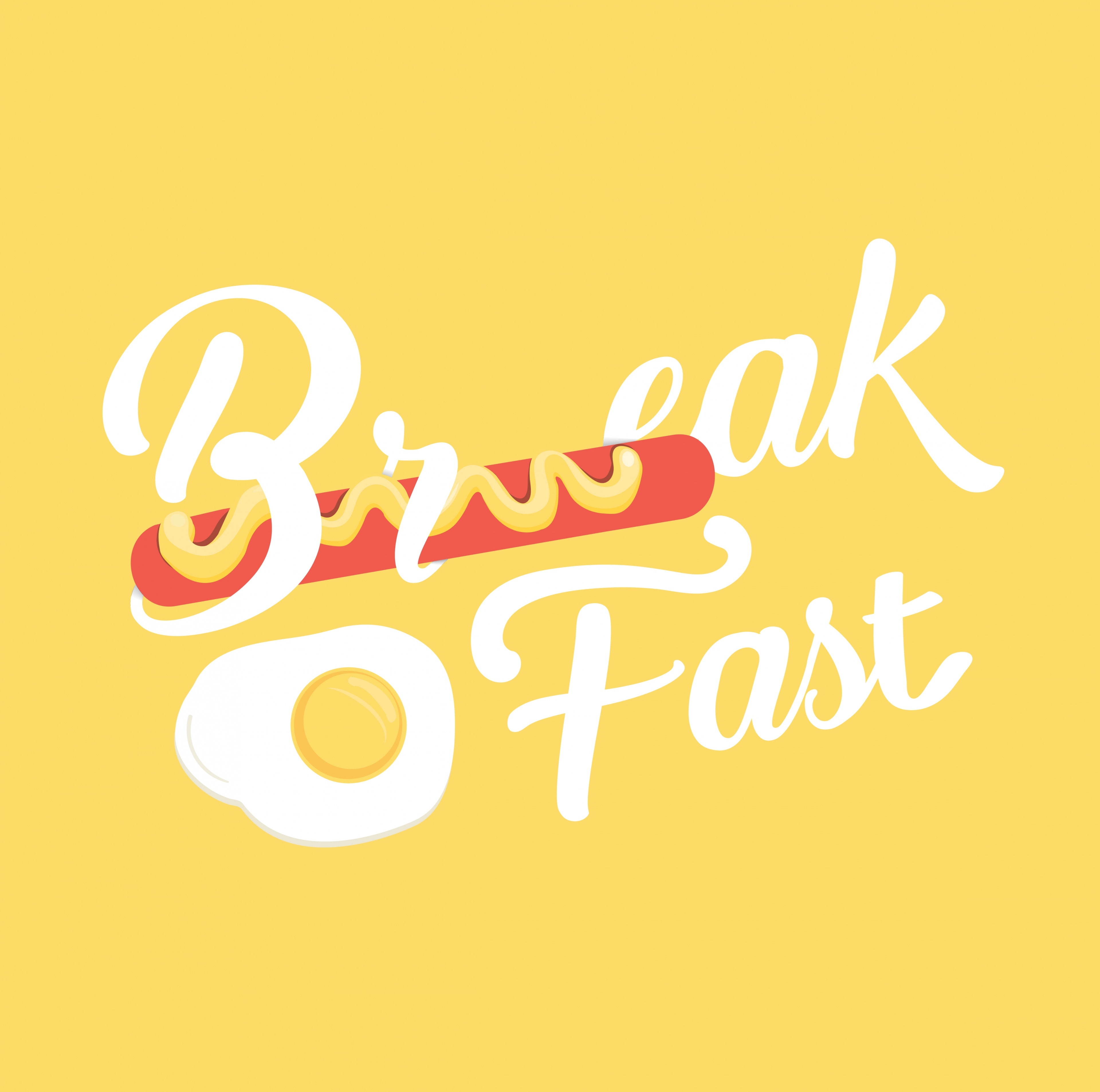 Characters, Vector, Gourmet, Drawing, processed meat, 4K, unhealthy eating, Yellow, night, text, Typography, Eating, Fried, Graphic, communication, Eggs, HD Wallpaper