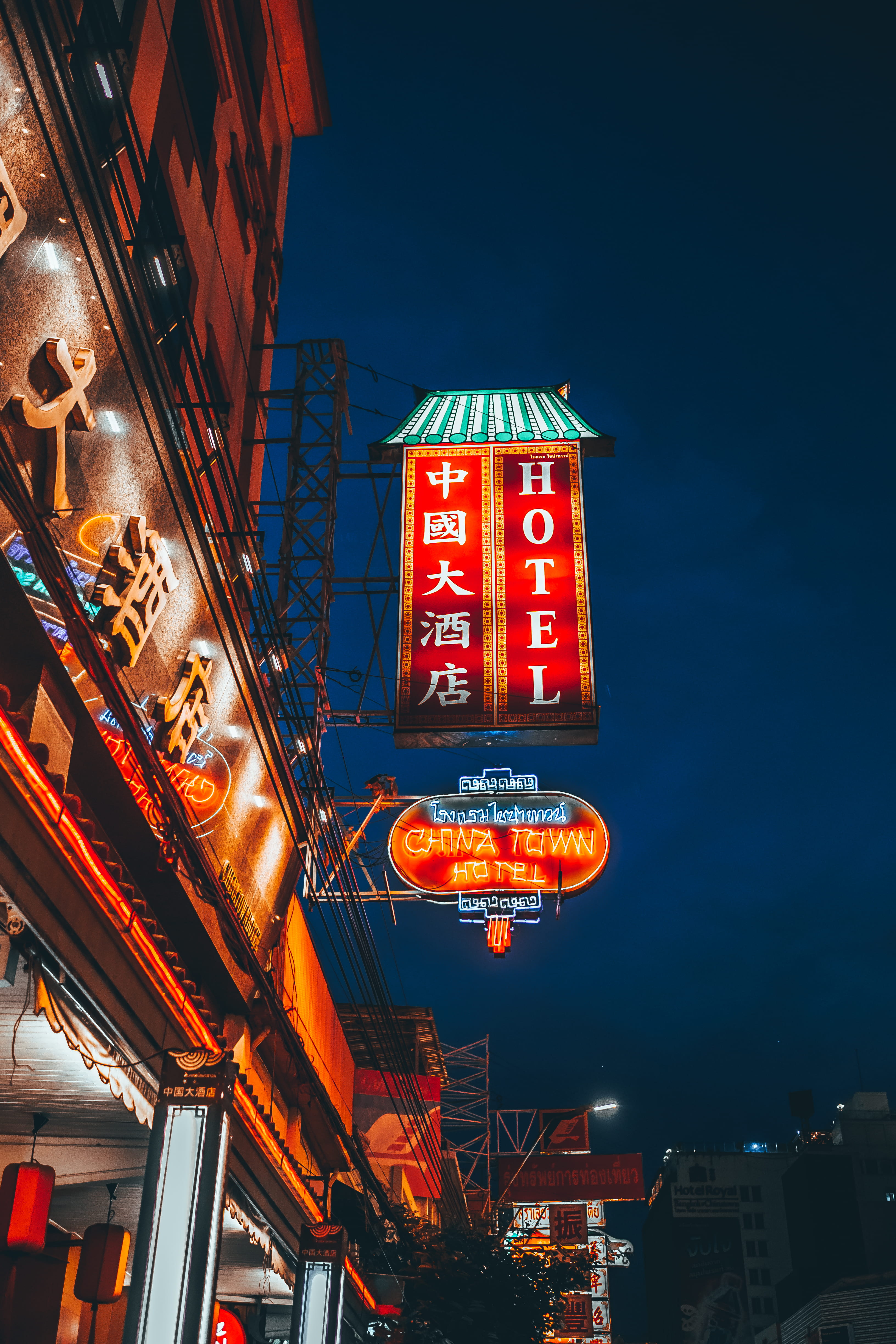 communication, nightlife, city life, town, built structure, outdoors, signage, text, neon, column, city, building exterior, illuminated, china, architecture, Phone HD Wallpaper