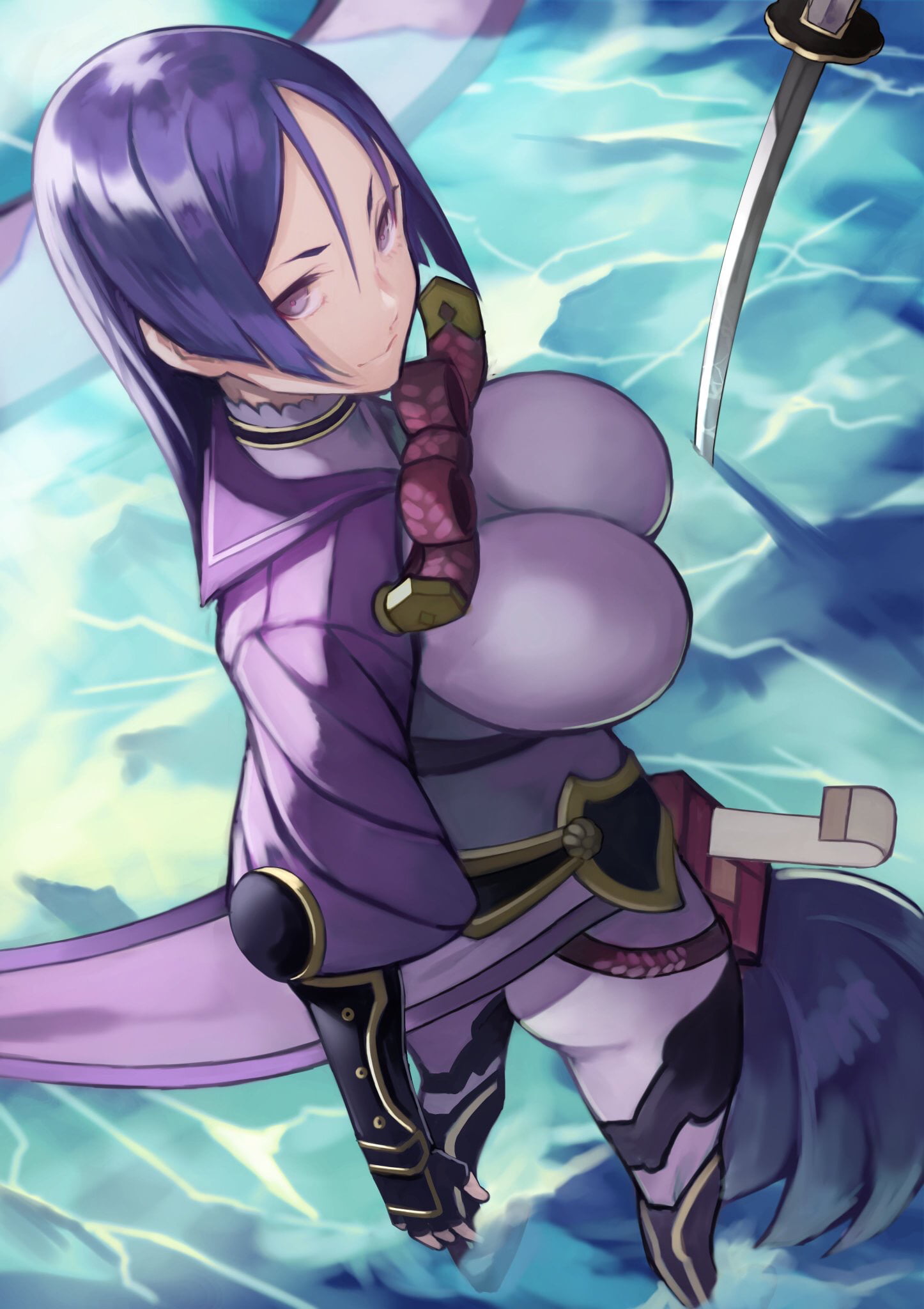 1080P, anime, Minamoto no Yorimitsu (Fate), yoshi55level, Fate/Grand Order, anime girls, Phone HD Wallpaper