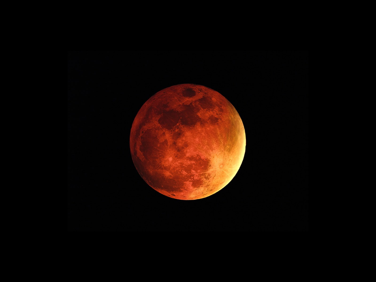 space, black background, natural phenomenon, nature, 720P, Moon, orange color, night, full length, eclipse, red, sky, planetary moon, shape, no people, HD Wallpaper