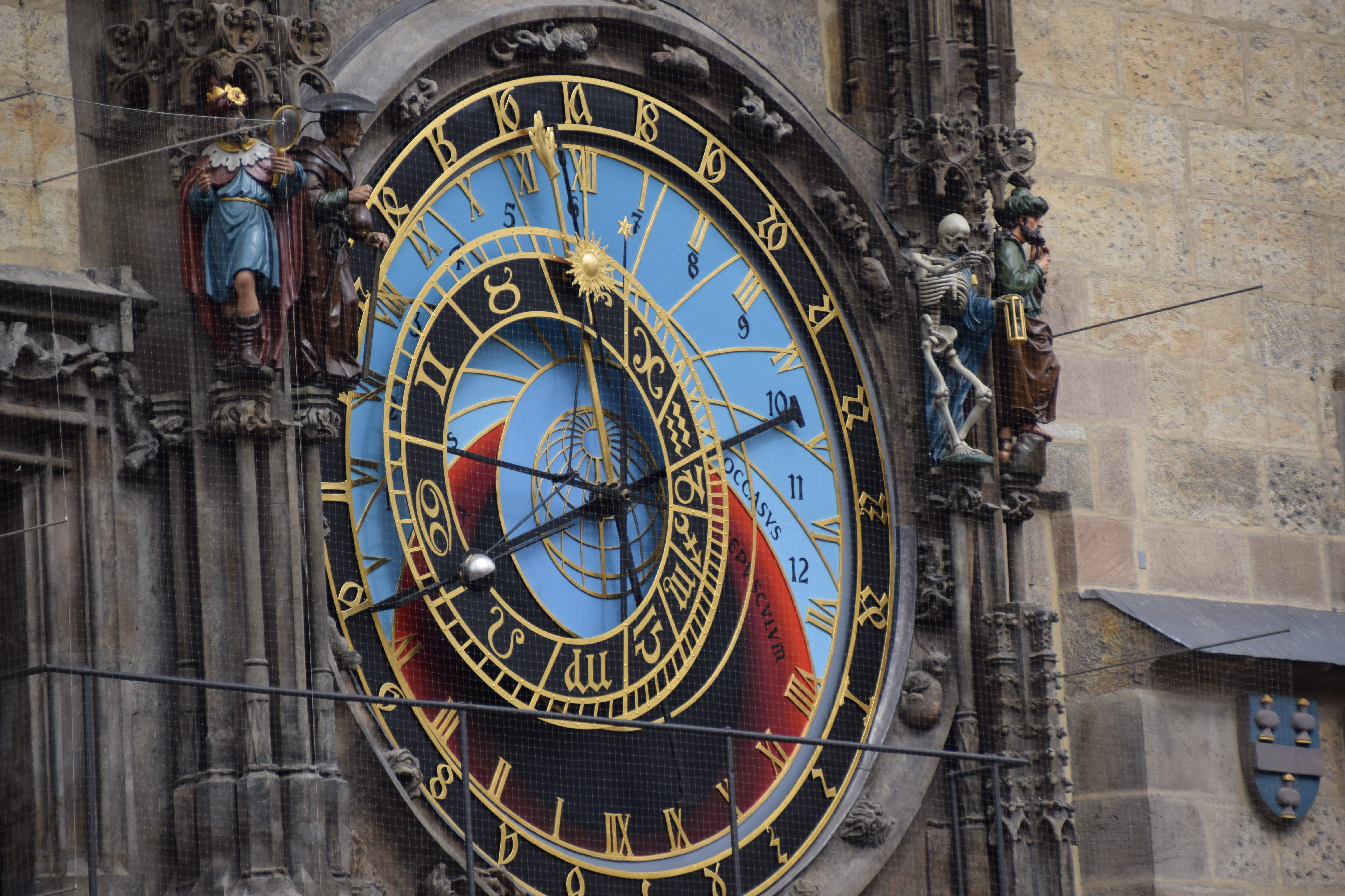 city, time, clock, ornate, no people, roman numeral, prague, history, travel destinations, astrology, building, europe, moon phases, clock tower, low angle view, HD Wallpaper