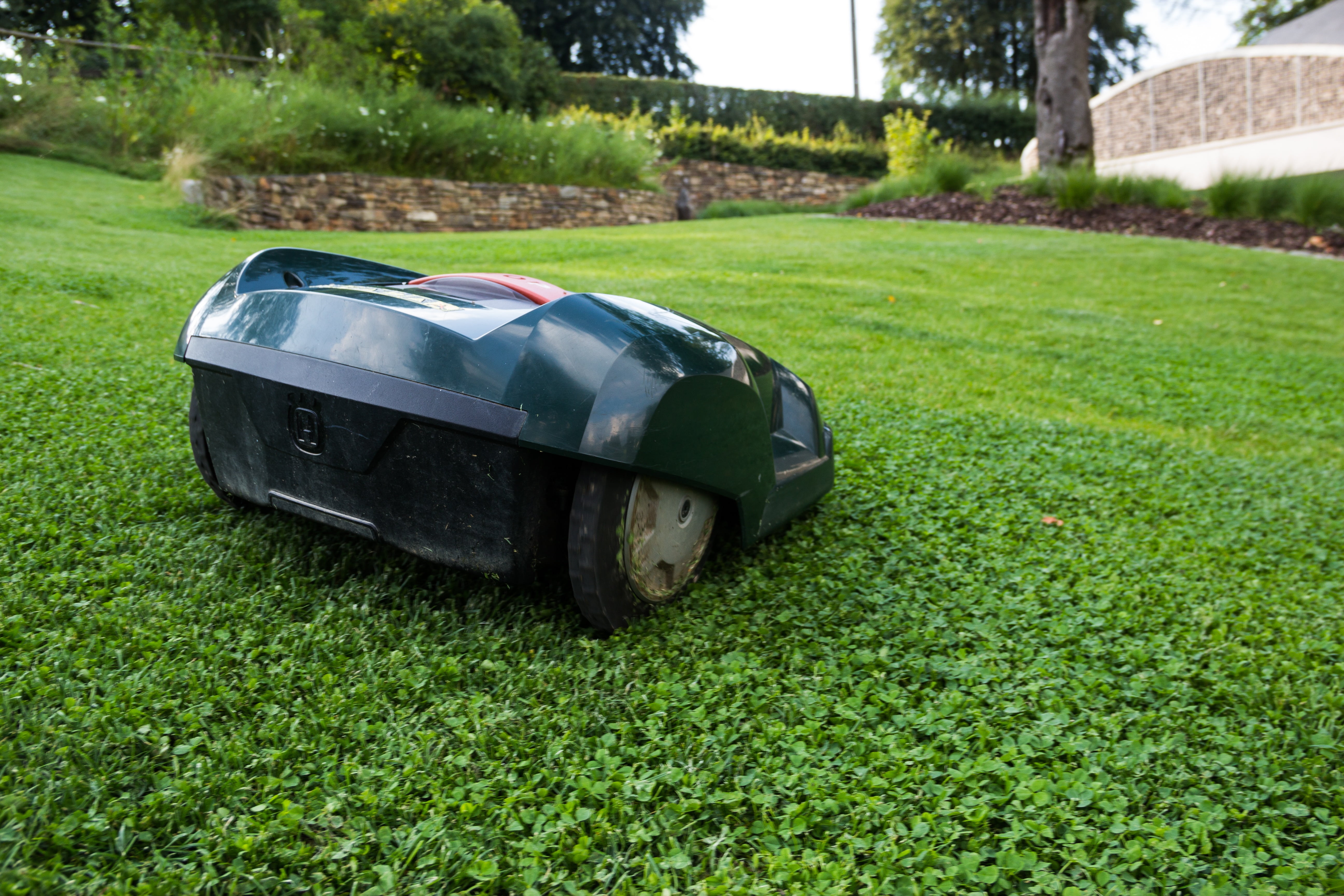 car, architecture, estate, transportation, front or back yard, robot, growth, motor vehicle, luxury, field, land, no people, mower, soccer, garden, black color, HD Wallpaper