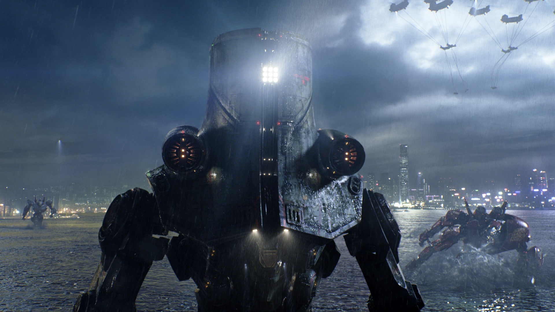 aggression, obscured face, helmet, nature, front view, men, protection, group of people, waist up, Pacific Rim, safety, unrecognizable person, movies, people, HD Wallpaper