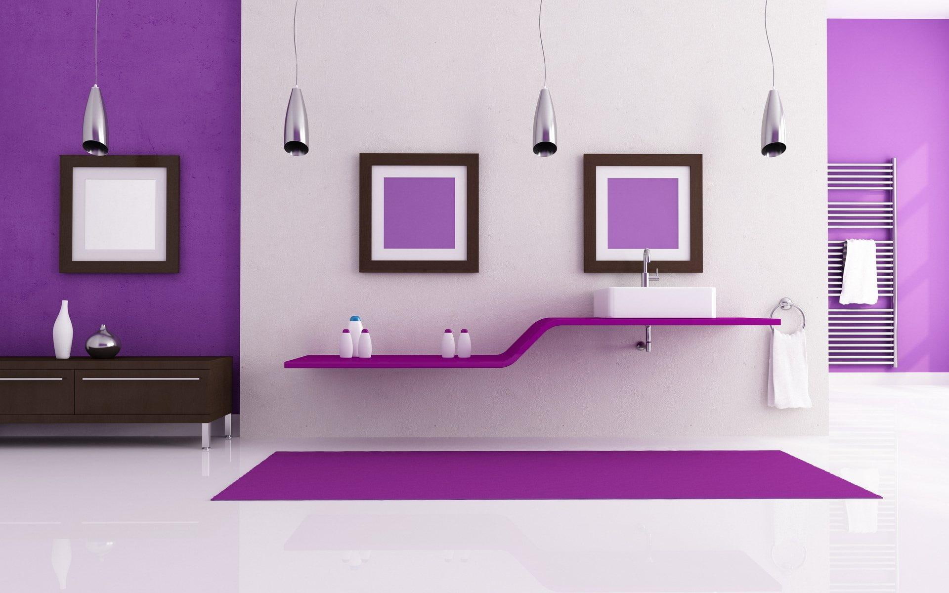 frame, room, living, 1080P, black, house, nature and landscapes, light, wooden, purple, white, HD Wallpaper