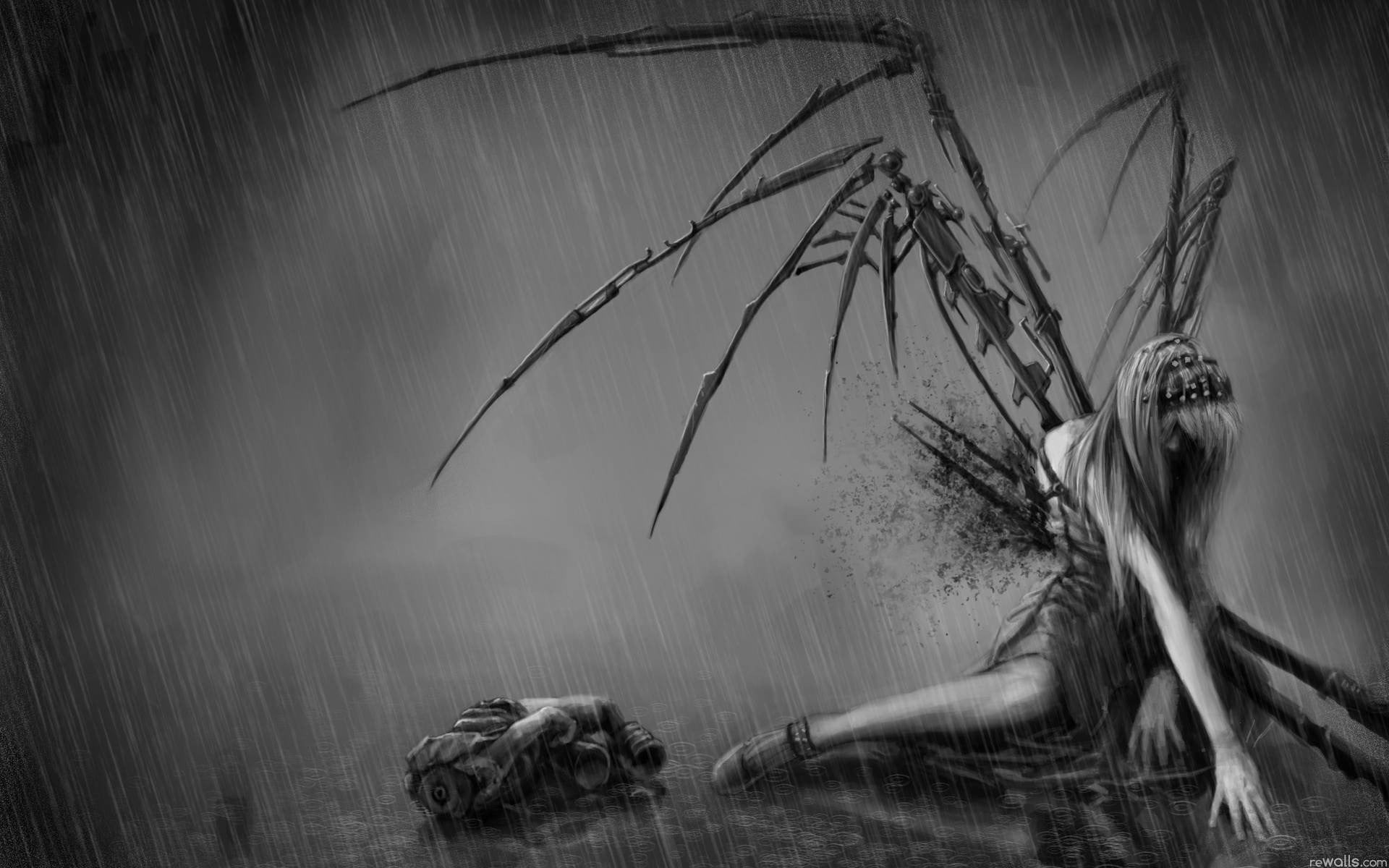 one person, lying down, mammal, casual clothing, witch, real people, lifestyles, nature, 1080P, digital composite, rain, three quarter length, adult, HD Wallpaper
