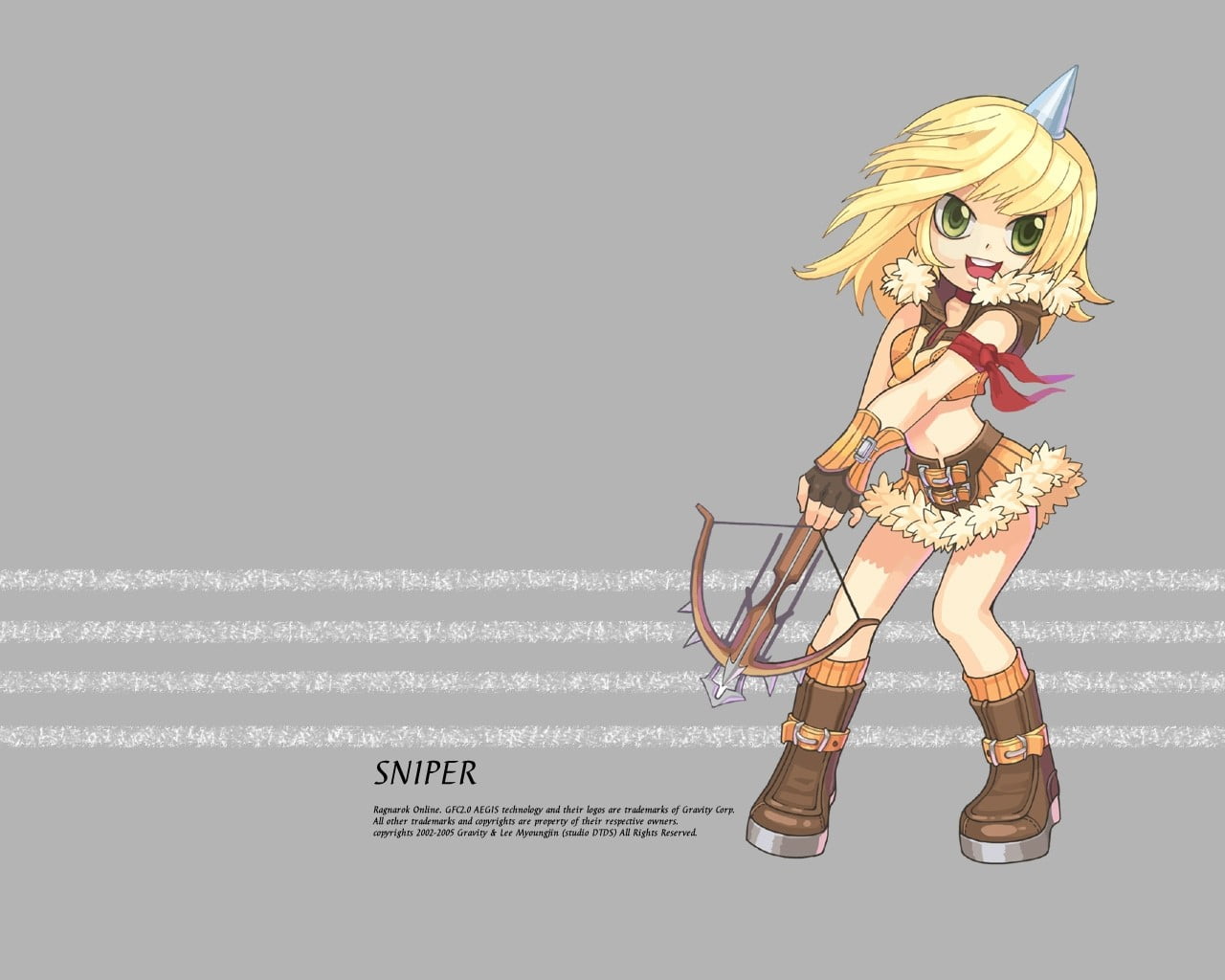 females, beauty, portrait, Sniper, Girl, indoors, young adult, copy space, Arrow, 720P, Ragnarok online, women, Blond, adult, hairstyle, Bow, beautiful woman, HD Wallpaper