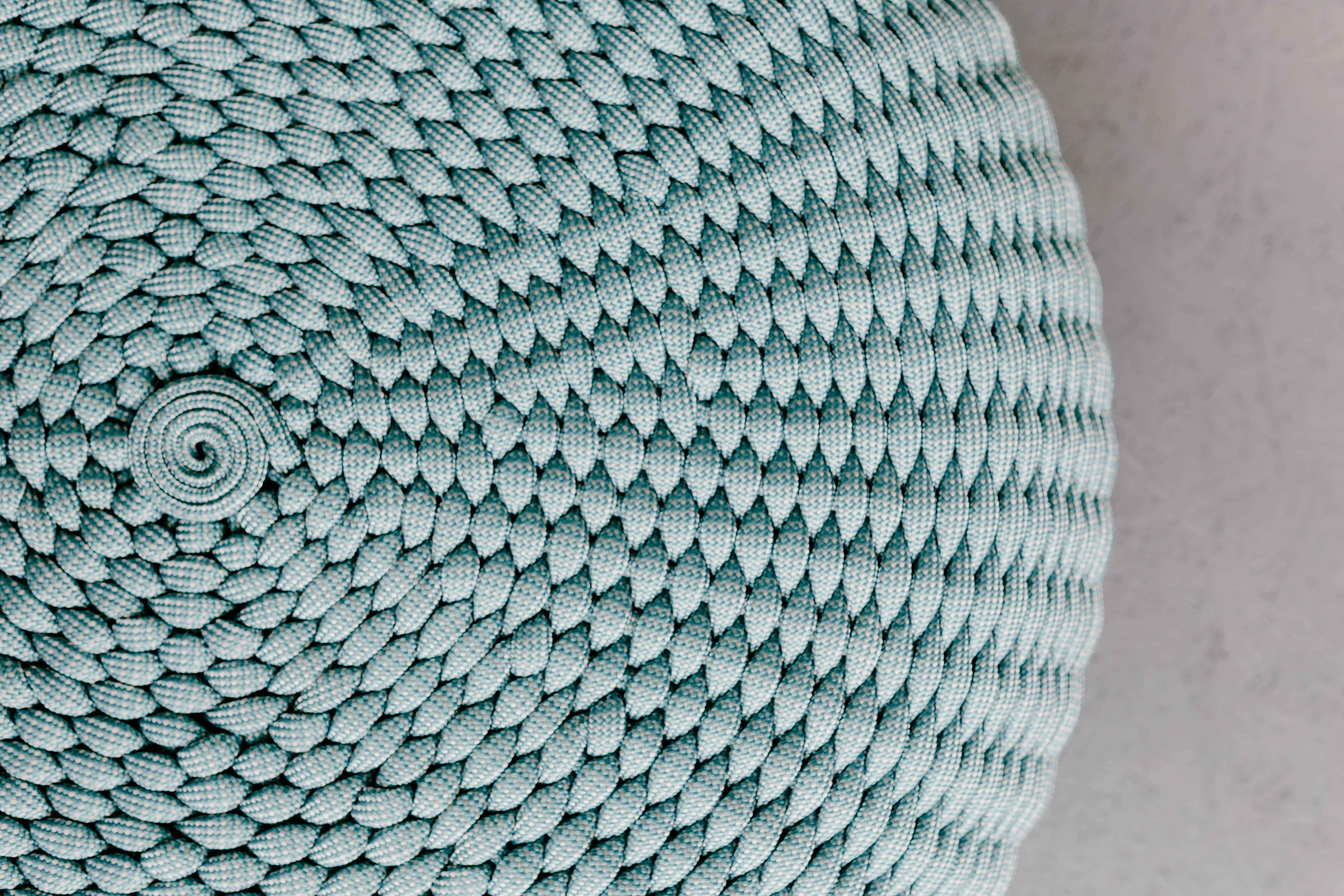 no people, pattern, knitted, green color, knit, animal, day, repetition, art and craft, ottoman, background, 5K, detail, backgrounds, pouf, textured, focus on foreground, HD Wallpaper