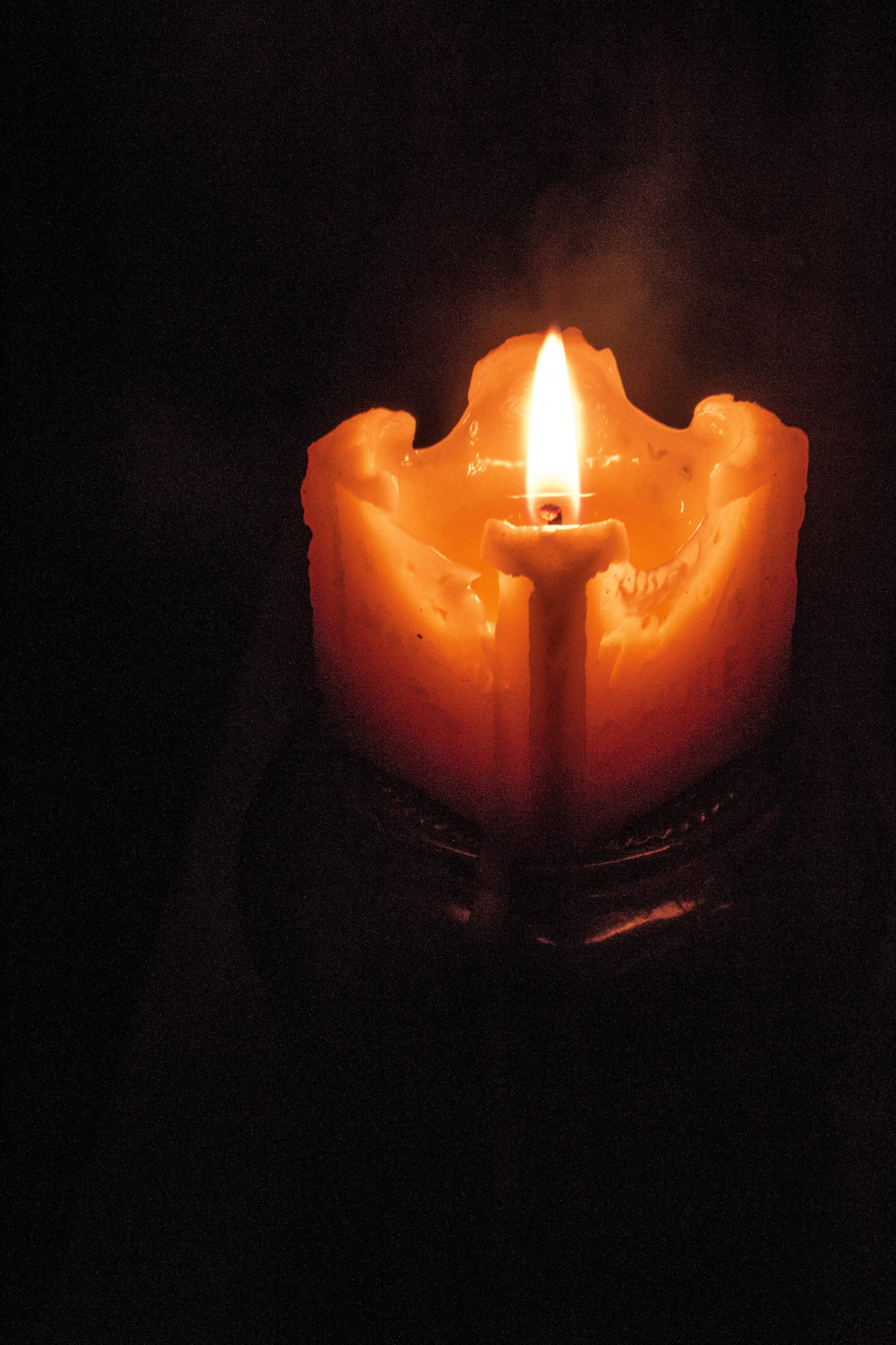 darkness, witches, copy space, luminosity, orange, lighting equipment, nature, fire, altar, melting, no people, 5K, indoors, dark, darkroom, illuminated, Phone HD Wallpaper