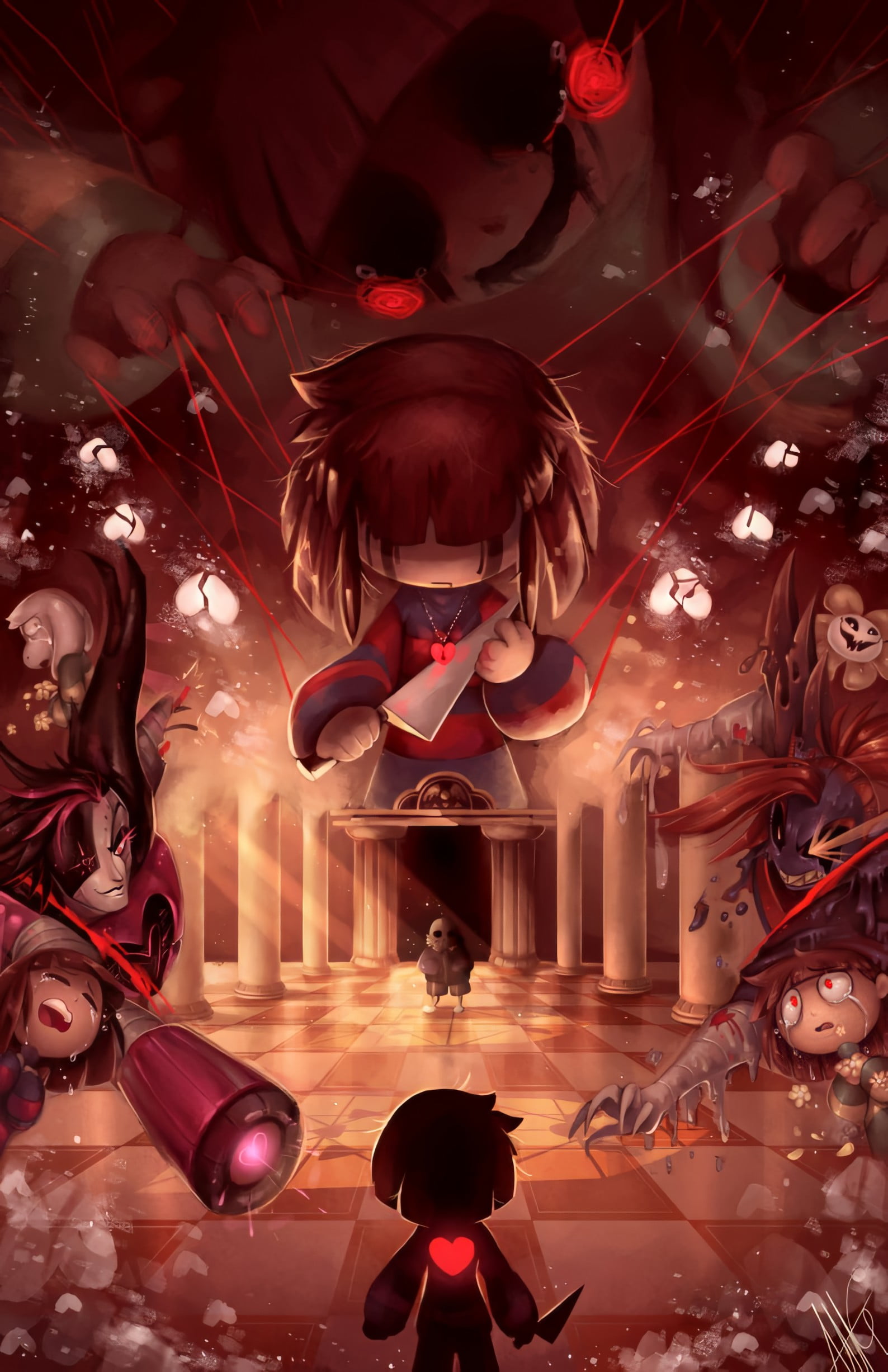 Frisk, 1080P, Undertale, Chara, Phone HD Wallpaper