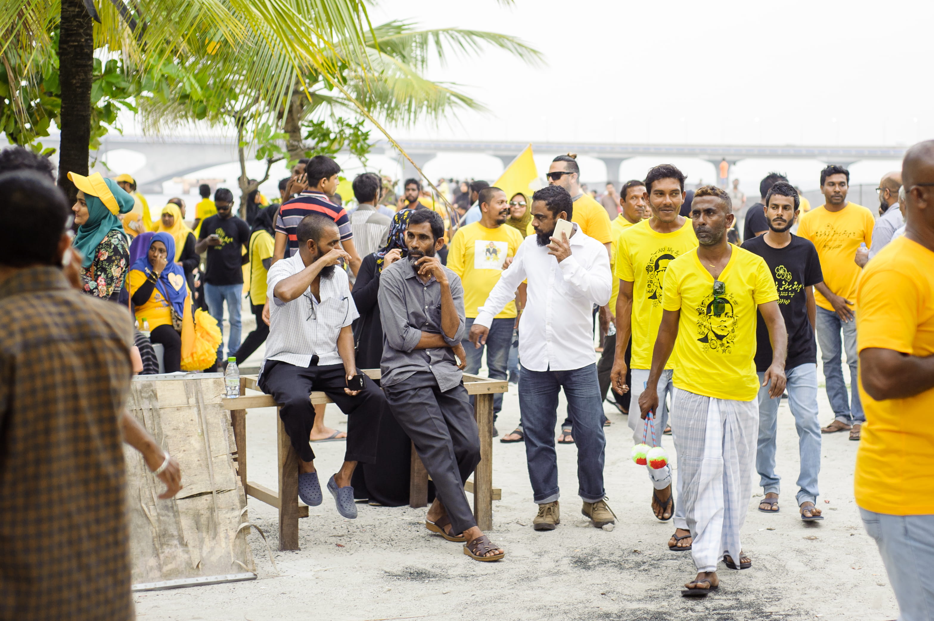 rally, real people, symbol, women, crowd, leisure activity, muslim, palm tree, uniform, tree, group, protest, election, full length, action, loyalty, nature, HD Wallpaper