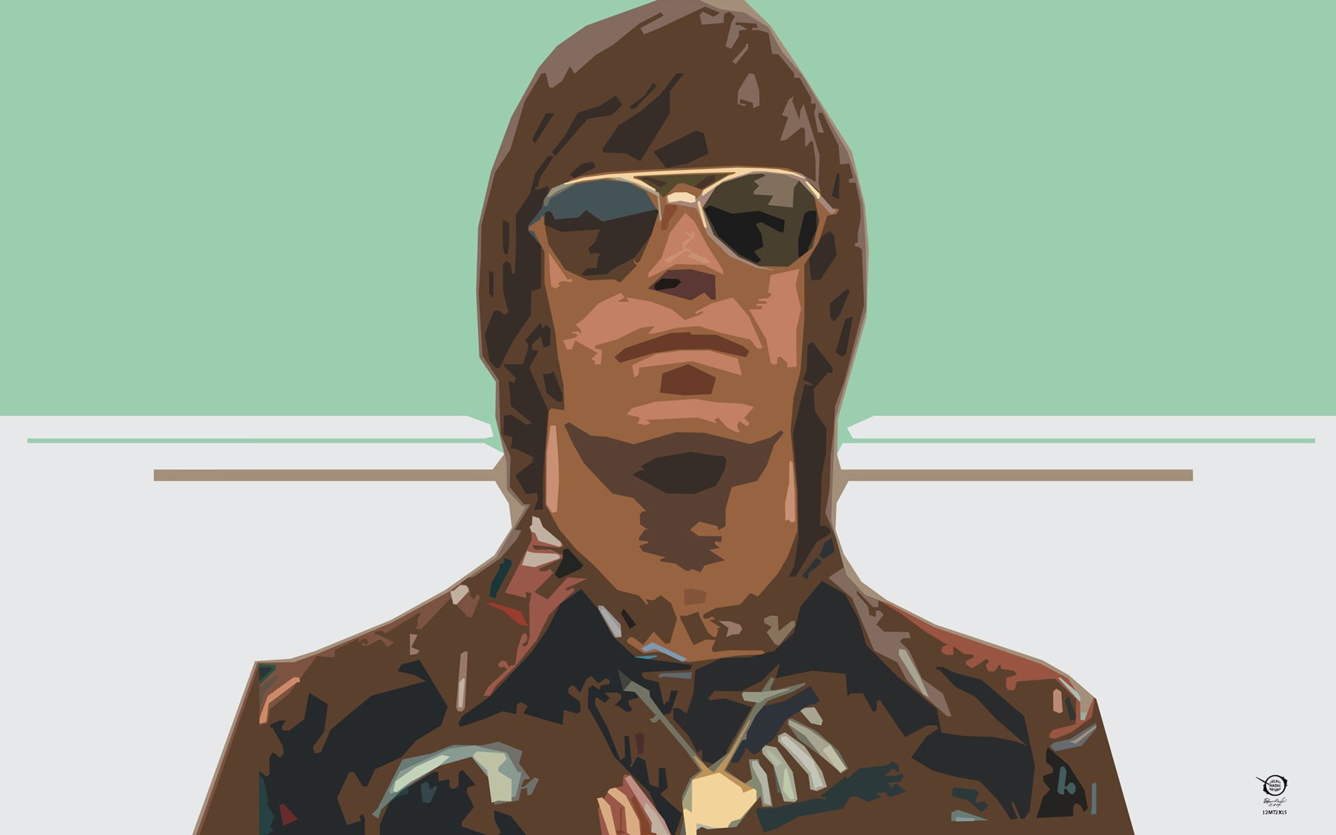 Chuck Norris, close-up, sunglasses, looking at camera, celebrity, vector, representation, portrait, glasses, brown, clear sky, studio shot, copy space, HD Wallpaper