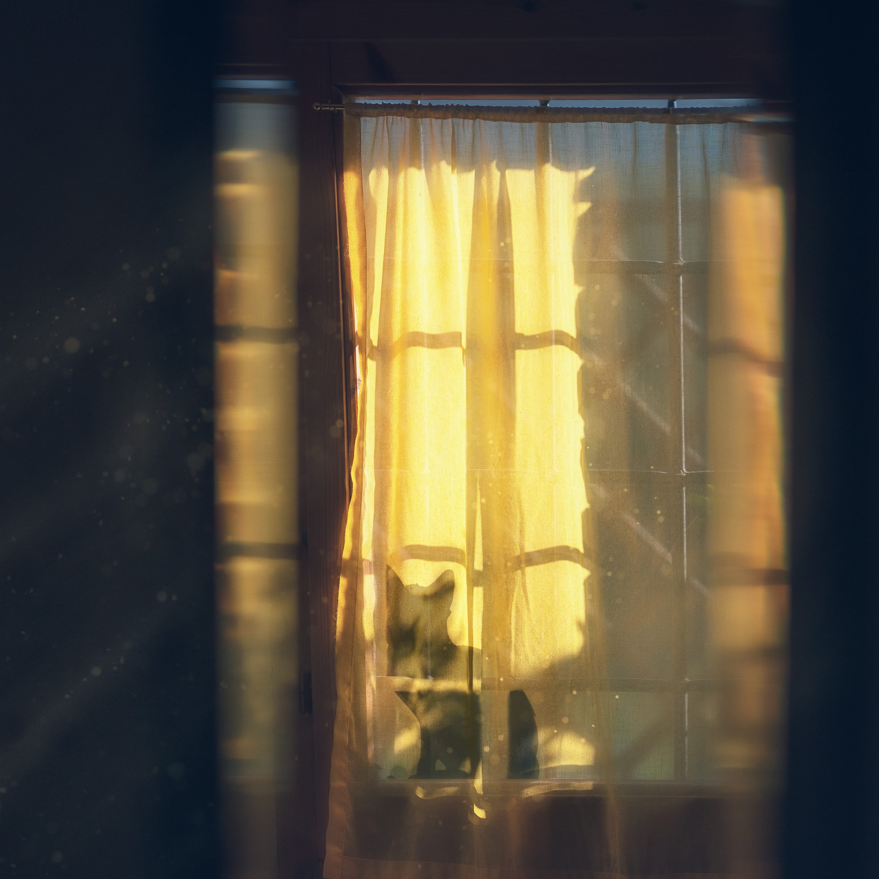 day, magic, indoors, glass, translucent, black, dark, inviting, no People, light, reflection, illuminated, selective focus, sunlight, yellow, glass - Material, Phone HD Wallpaper