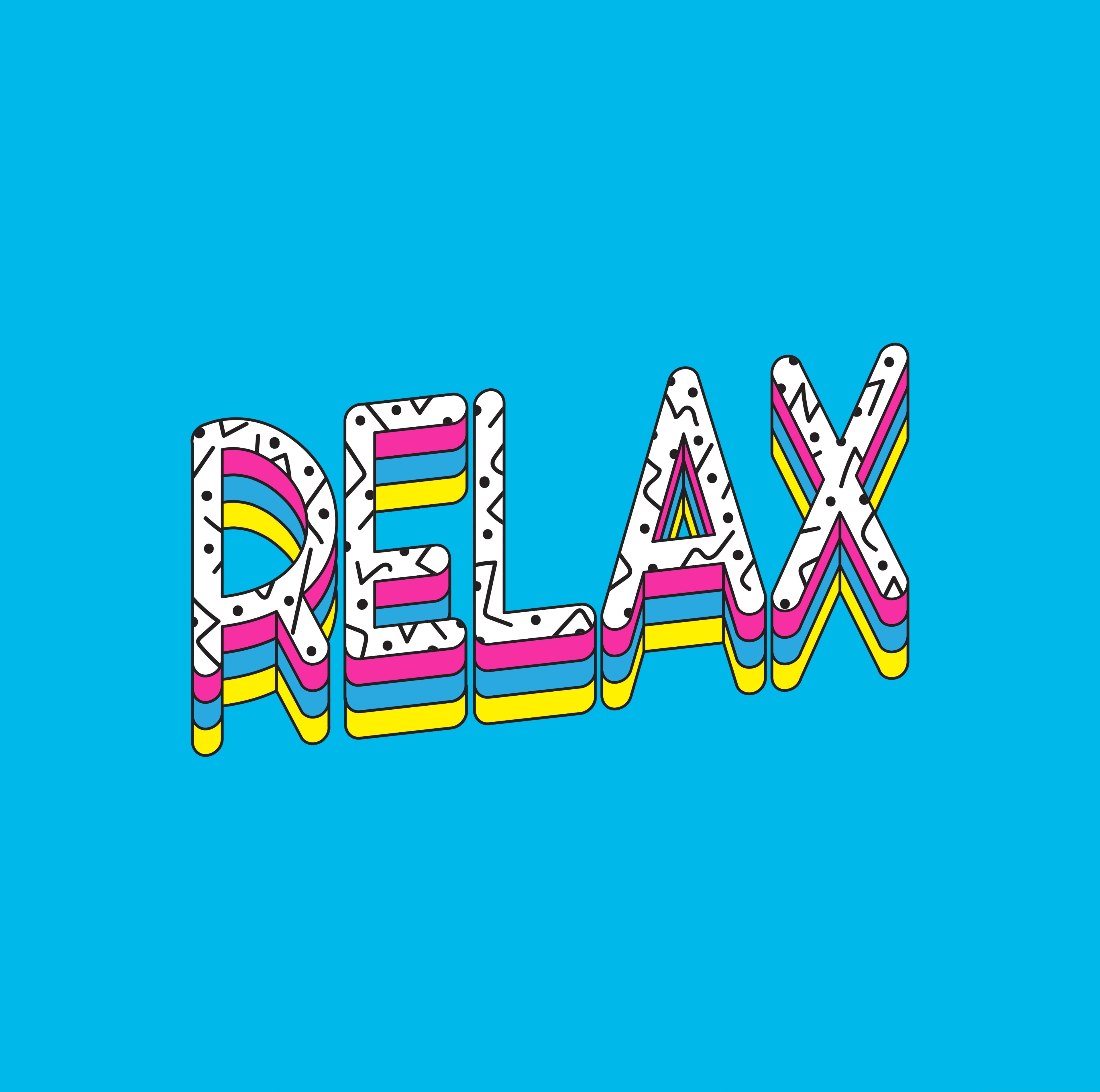 Words, dom, Vacation, sweet food, arts culture and entertainment, indoors, 4K, Rest, Relaxation, Typography, food and drink, Relax, colored background, HD Wallpaper