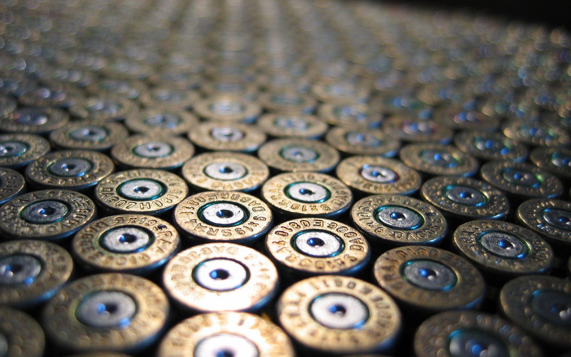 area, metal, selective focus, ammunition, computer equipment, blue, backgrounds, abundance, close-up, still life, brown, technology, large group of objects, HD Wallpaper