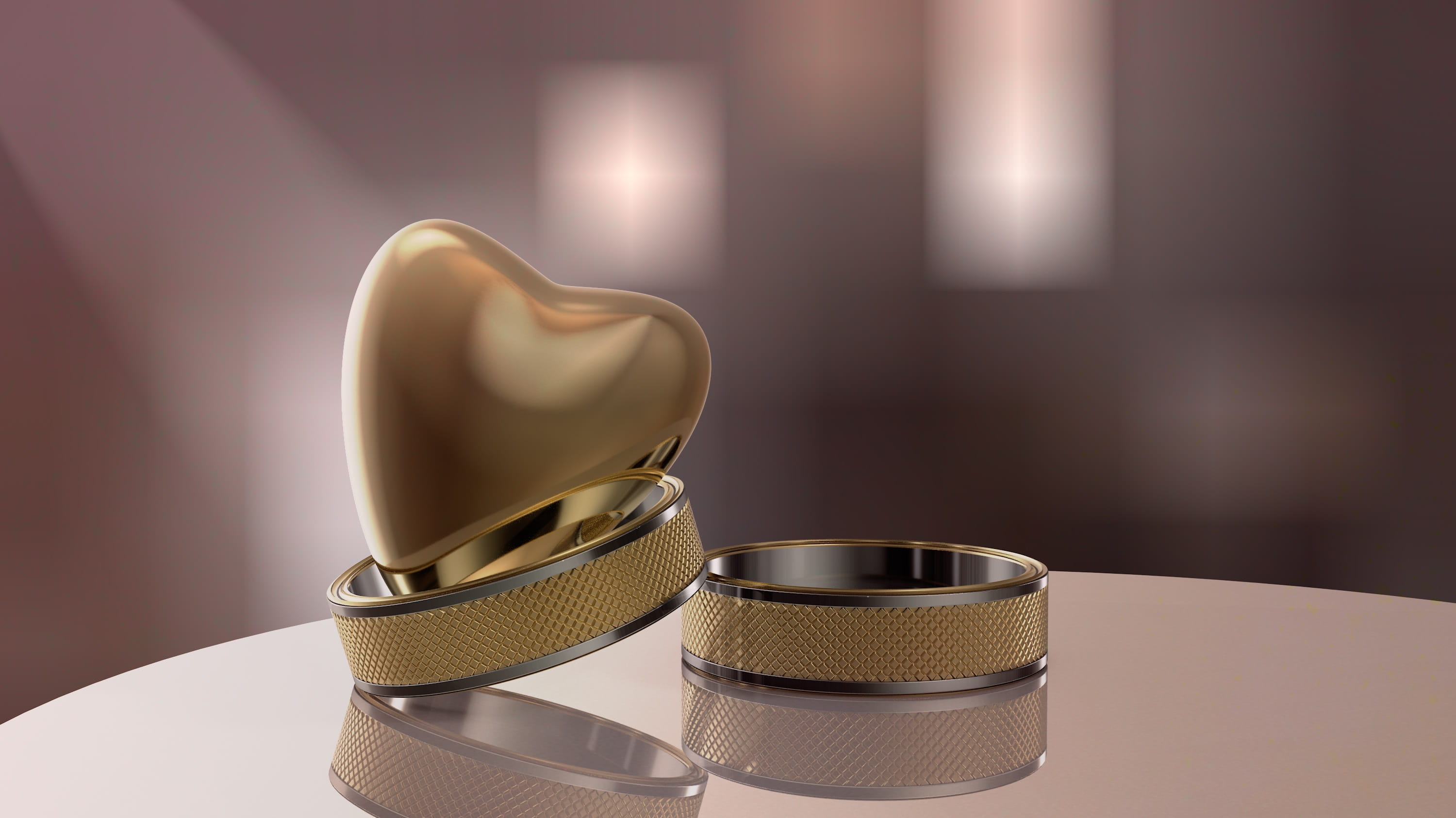 friendship ring, close-up, focus on foreground, before, silver, wealth, jeweler, shiny, marriage, celebration, elegance, reflection, nightlife, leather, HD Wallpaper