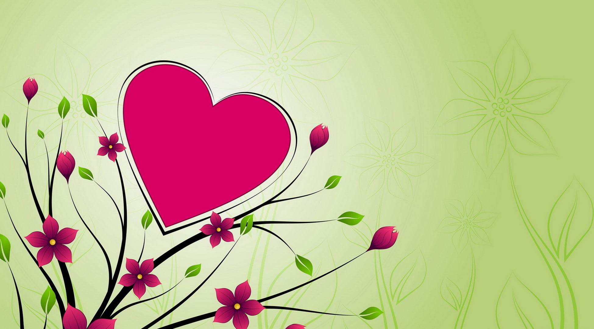 color, celebration, holiday, gift, plant part, symbol, leaf, love, invitation, 1080P, no people, abstract, flowering plant, heart Shape, vector, romance, HD Wallpaper