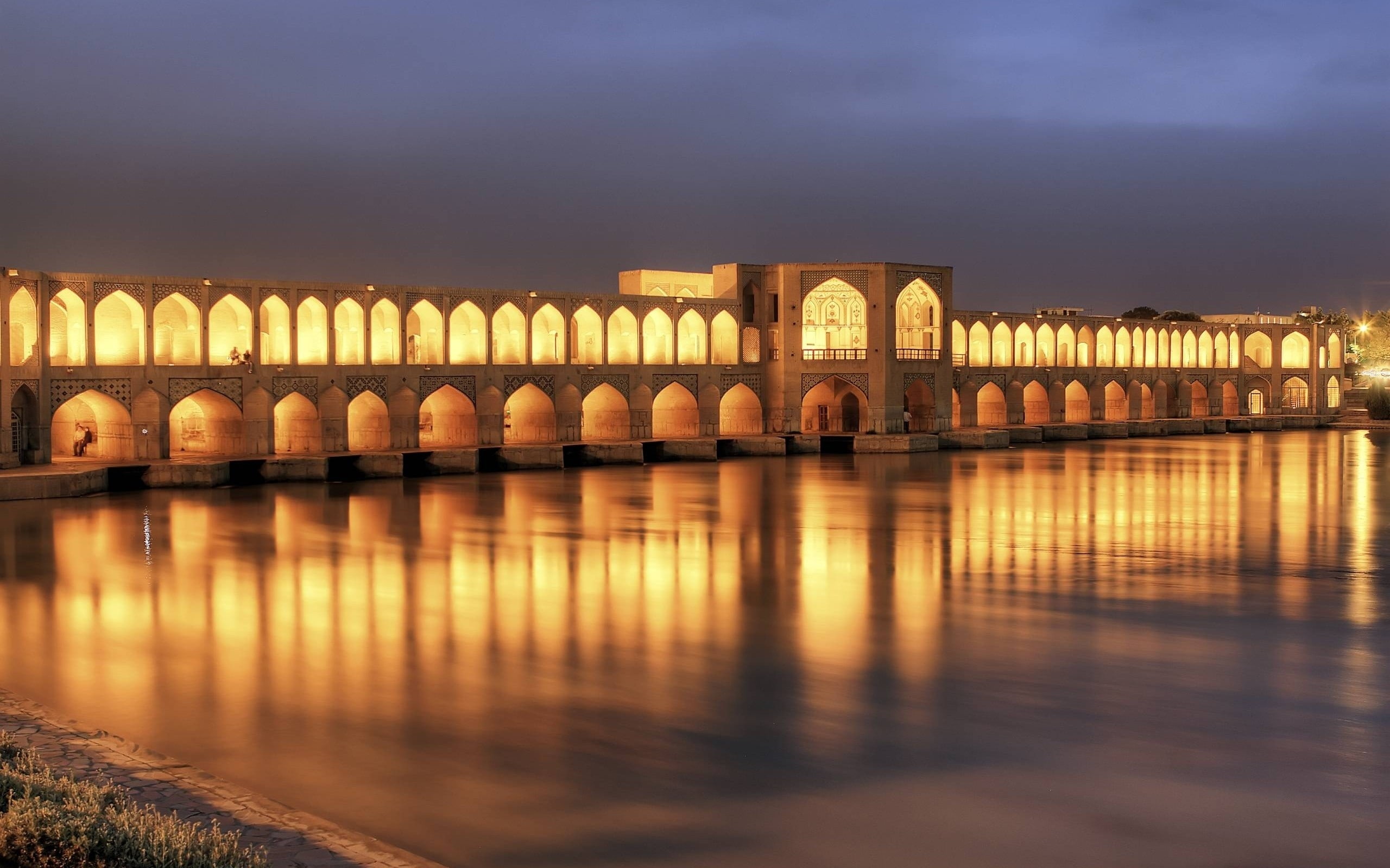Isfahan, Khaju Bridge, 2K, Iran, Buildings, Building, HD Wallpaper
