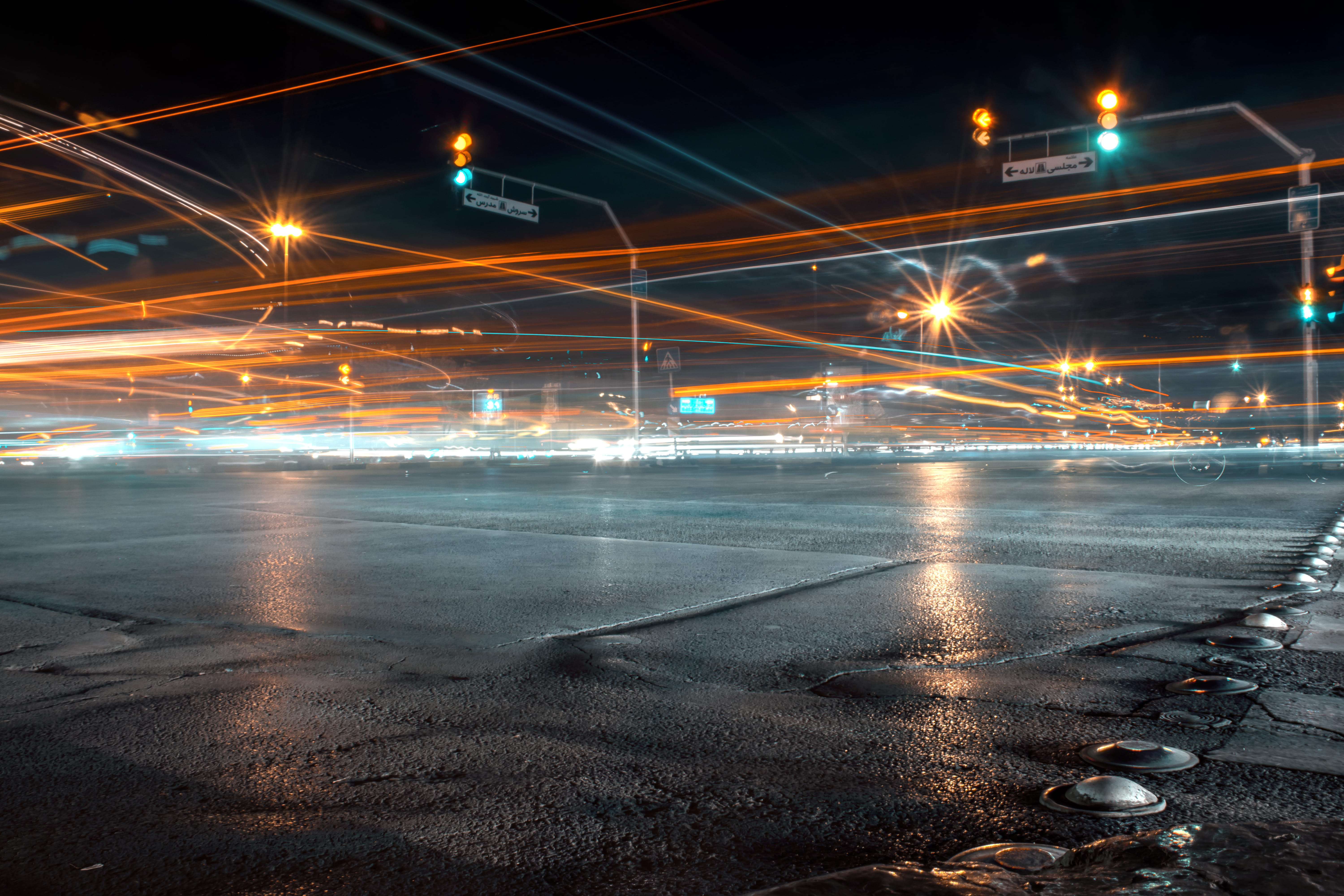 no people, motion, architecture, lighting, night, road, construction, long exposure, 5K, city, building exterior, urban, rain, housing, lapse, toghchi, HD Wallpaper