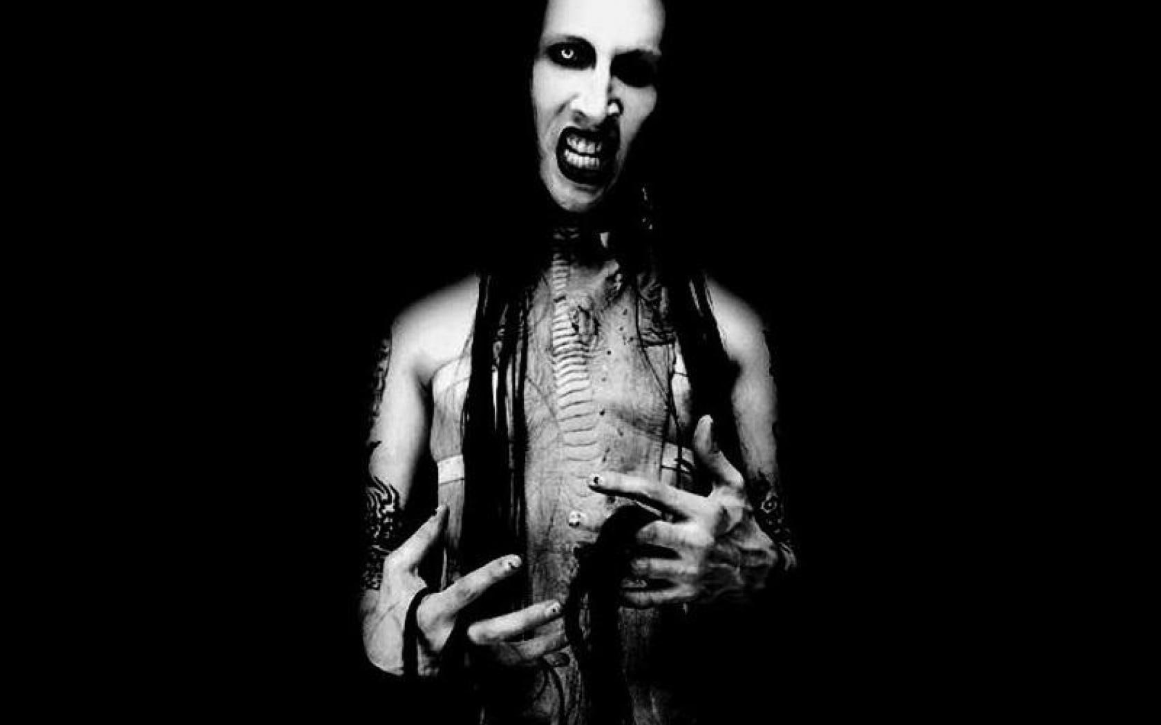 shock, heavy, glam, manson, metal, marilyn, industrial, rock, dark, gothic, 720P, HD Wallpaper