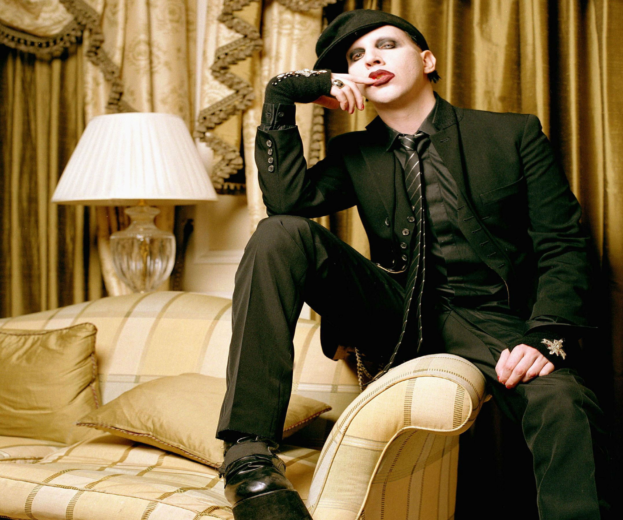 gothic, glam, marilyn, industrial, 1080P, metal, rock, shock, manson, heavy, HD Wallpaper