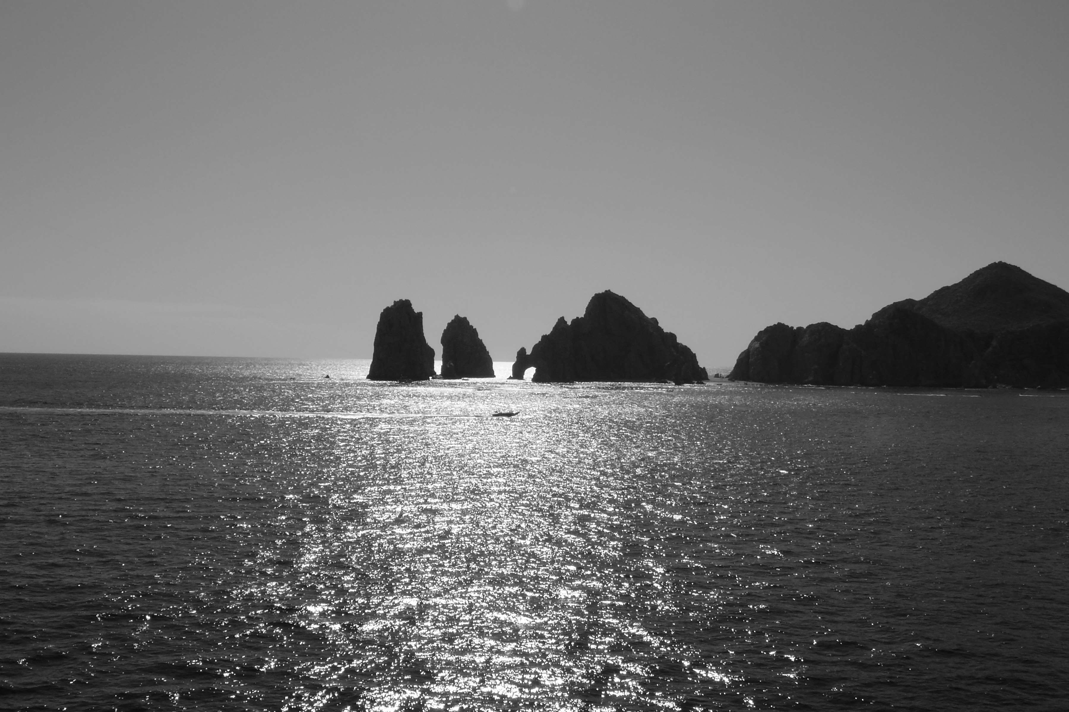 day, waterfront, beauty in nature, cabo san lucas, water, outdoors, silhouette, ocean, horizon over water, tranquility, nature, 2K, royalty, reflection, HD Wallpaper