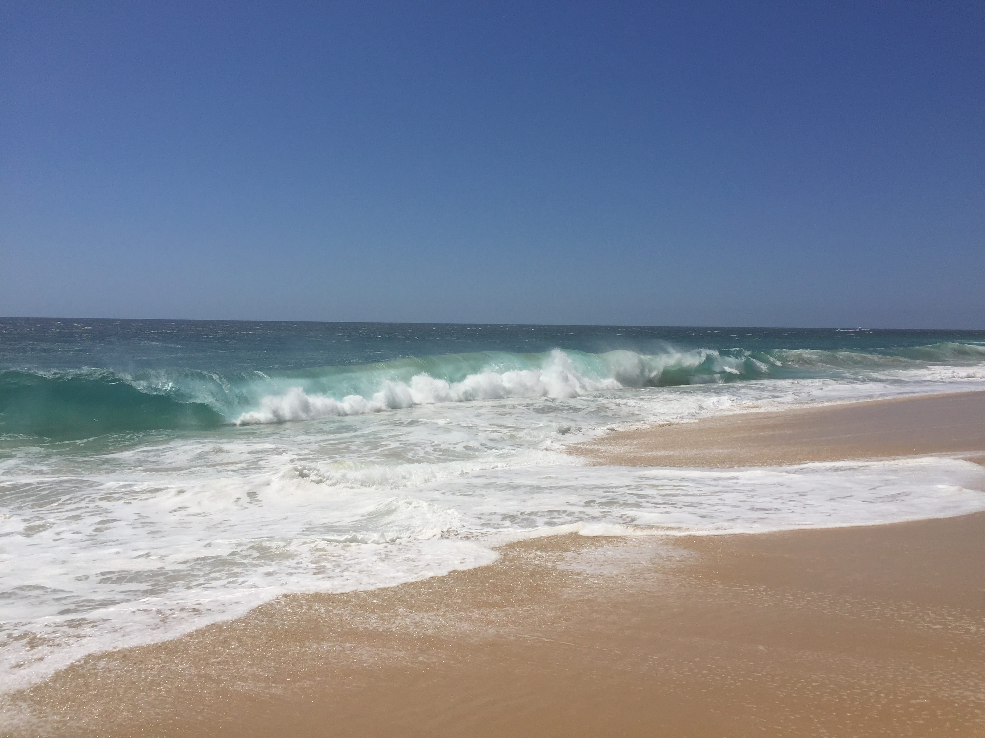 land, summer, surf, sand, nature, horizon over water, vacations, waters Edge, blue, scenics, los, lucas, sea, seascape, cabo, Beach, wave, surfing, coastline, HD Wallpaper