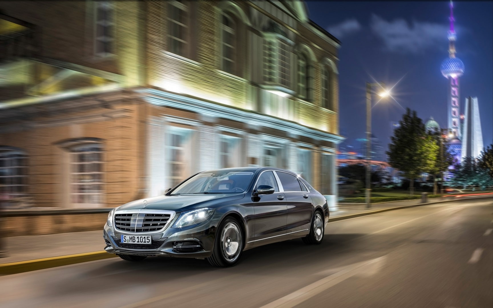 sedan, s, maybach, mercedes, black, 2015, hd, 720P, class, car, HD Wallpaper