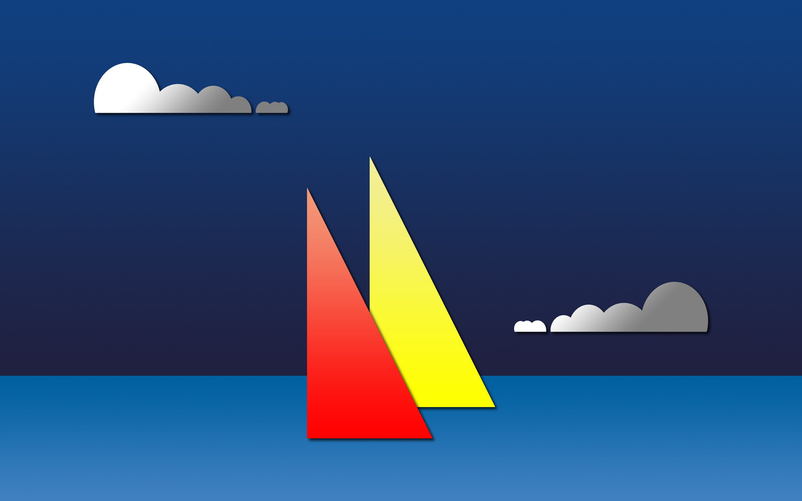 hd backgrounds, ocean, cloudy, illustration, cg, cartoon, Best s, Abstract, 2K, pattern, triangle, s, skies, HD Wallpaper