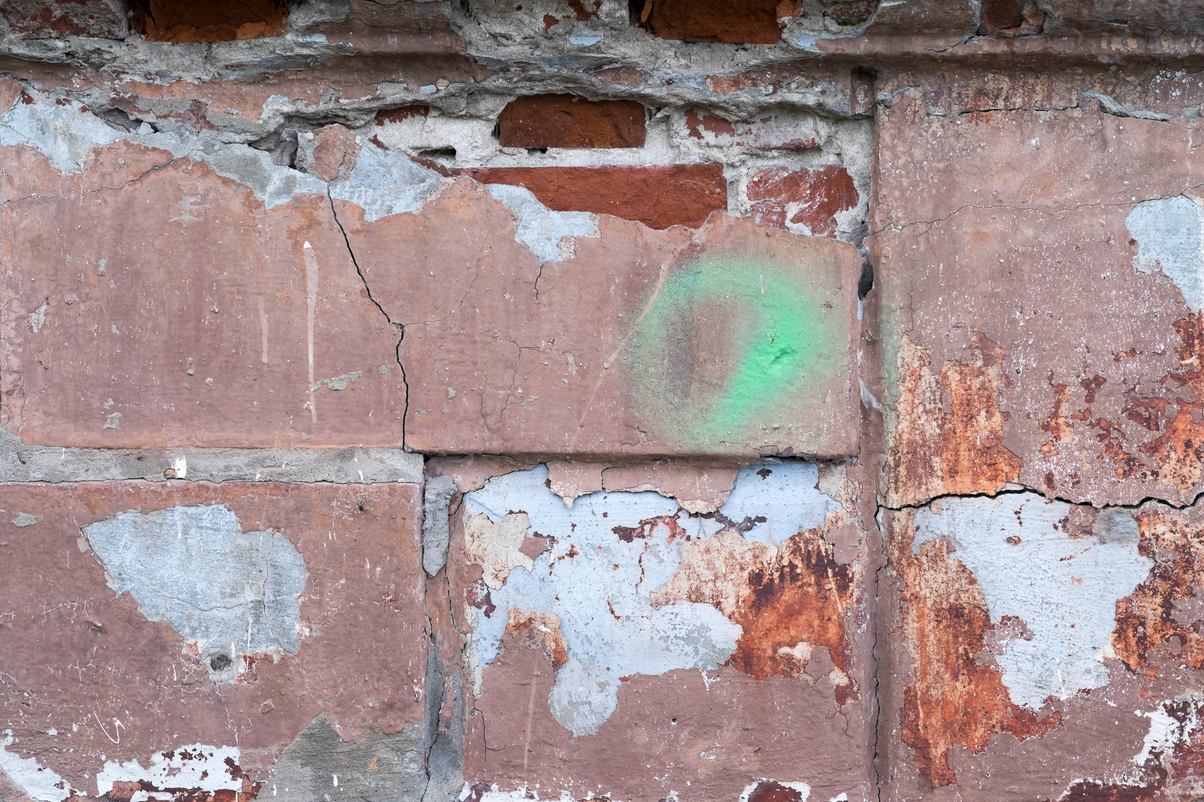 4K, fortress, design, architecture, full frame, bad condition, ruined, backgrounds, concrete background, paint, brick, built structure, Concrete, outdoors, HD Wallpaper