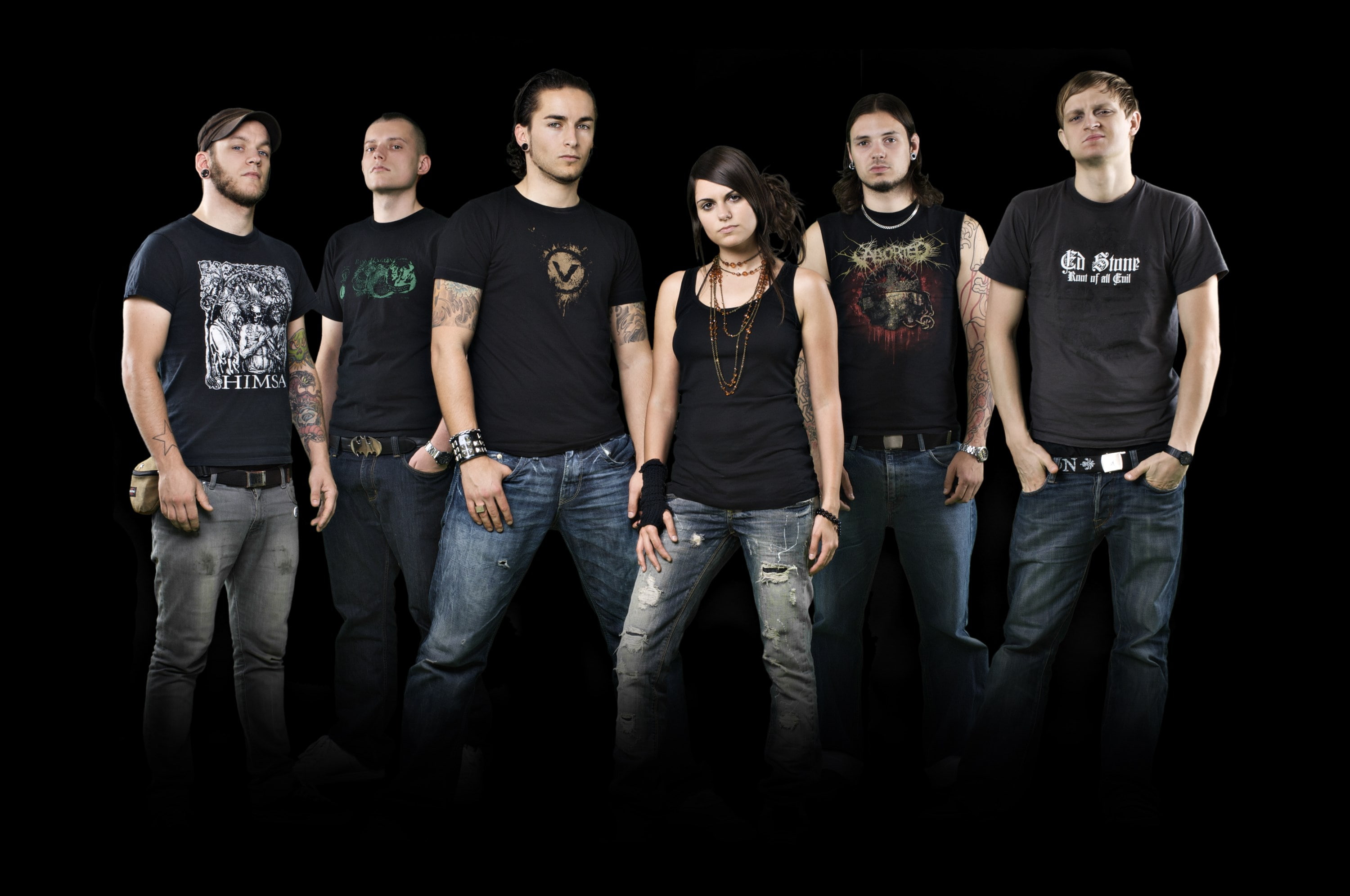 young men, 2K, jeans, friendship, black background, full length, people, studio shot, teenage boys, adult, portrait, deadlock, indoors, looking at camera, HD Wallpaper
