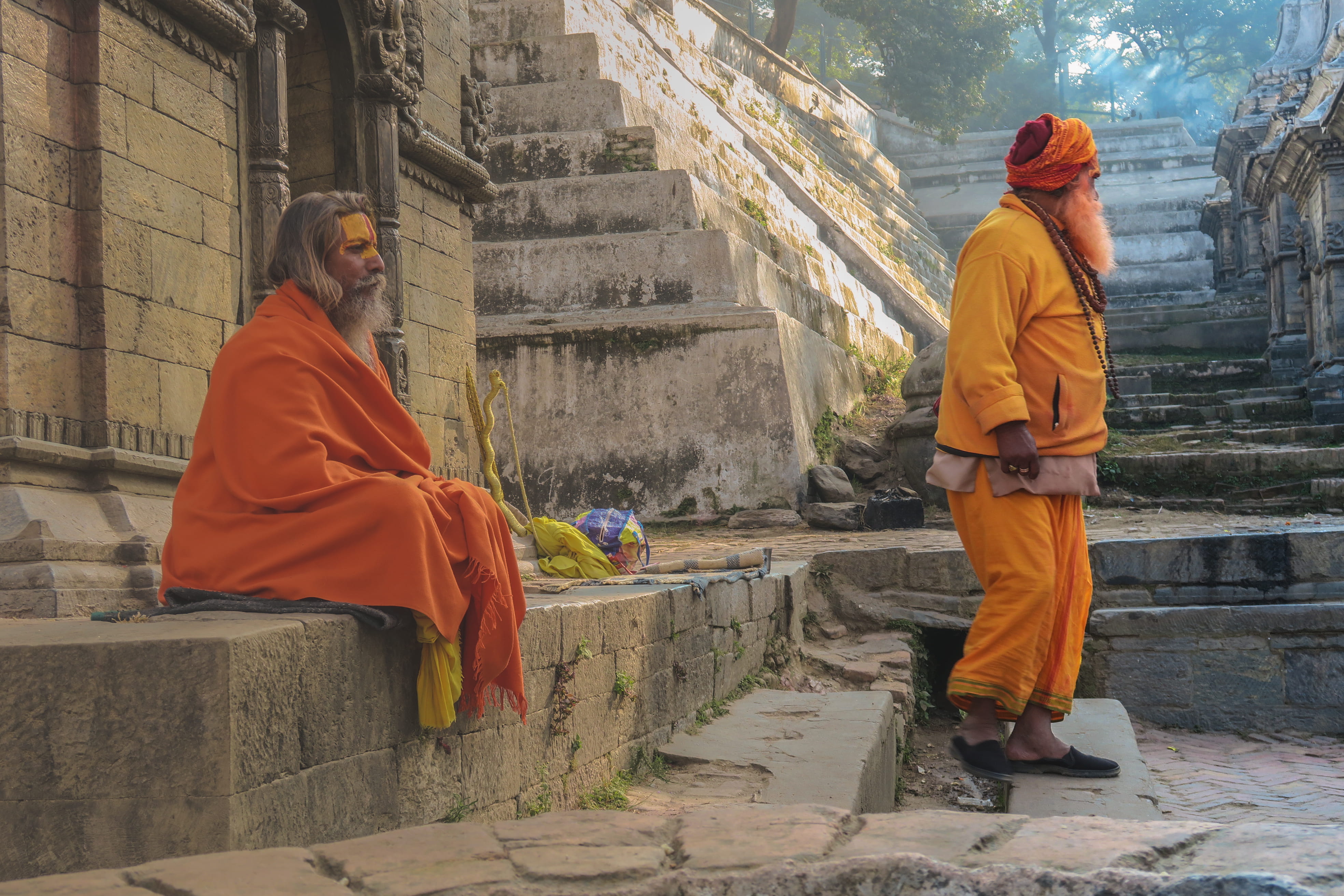 sari, nature, shoe, hat, place of worship, built structure, meditate, traditional clothing, real people, women, belief, wearing, person, flagstone, footwear, HD Wallpaper