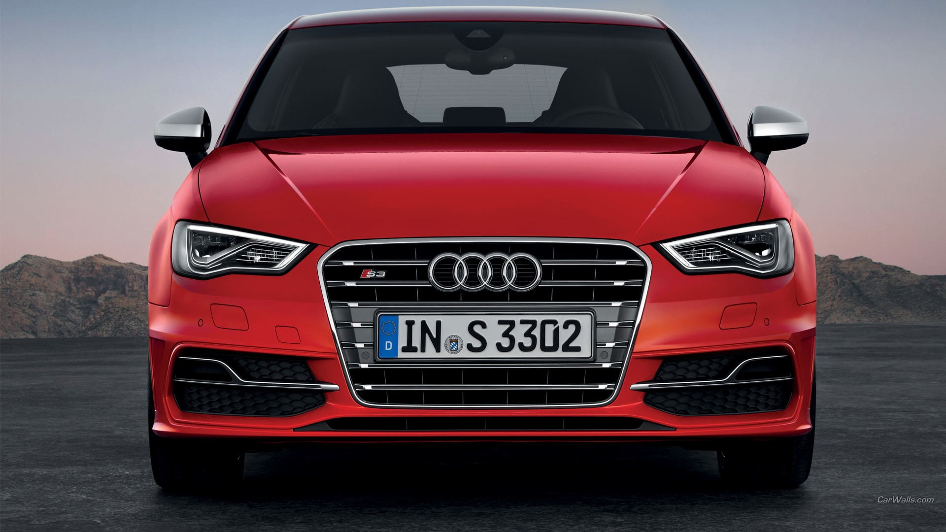 1080P, Audi S3, red cars, car, Audi, vehicle, HD Wallpaper