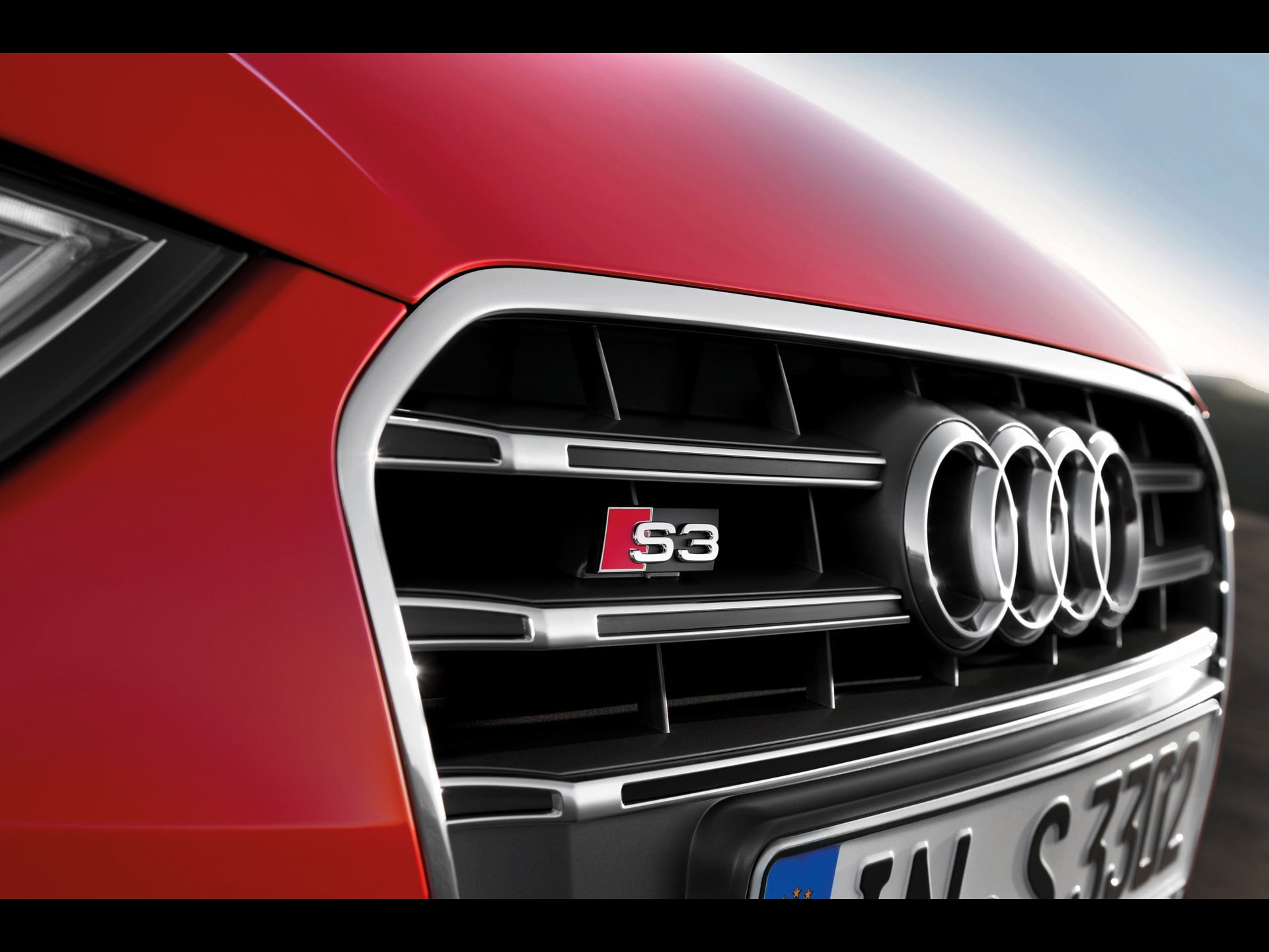 audi, s, hd, 1080P, red, grill, s3, cars, HD Wallpaper