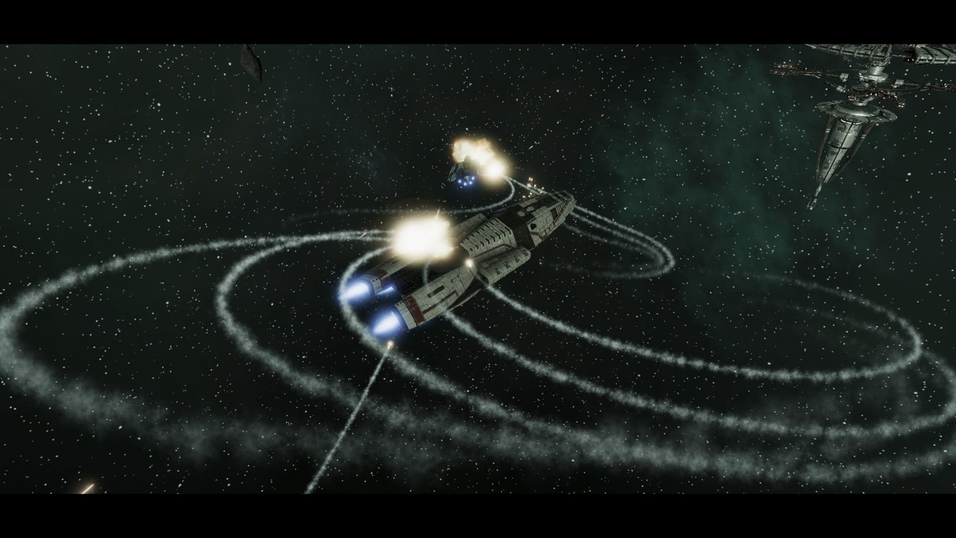 Battleship, deadlock, toaster, galactica, spaceship, colonial fleet, space, space battle, Battlestar Galactica, war, ship, battlestar, 1080P, HD Wallpaper