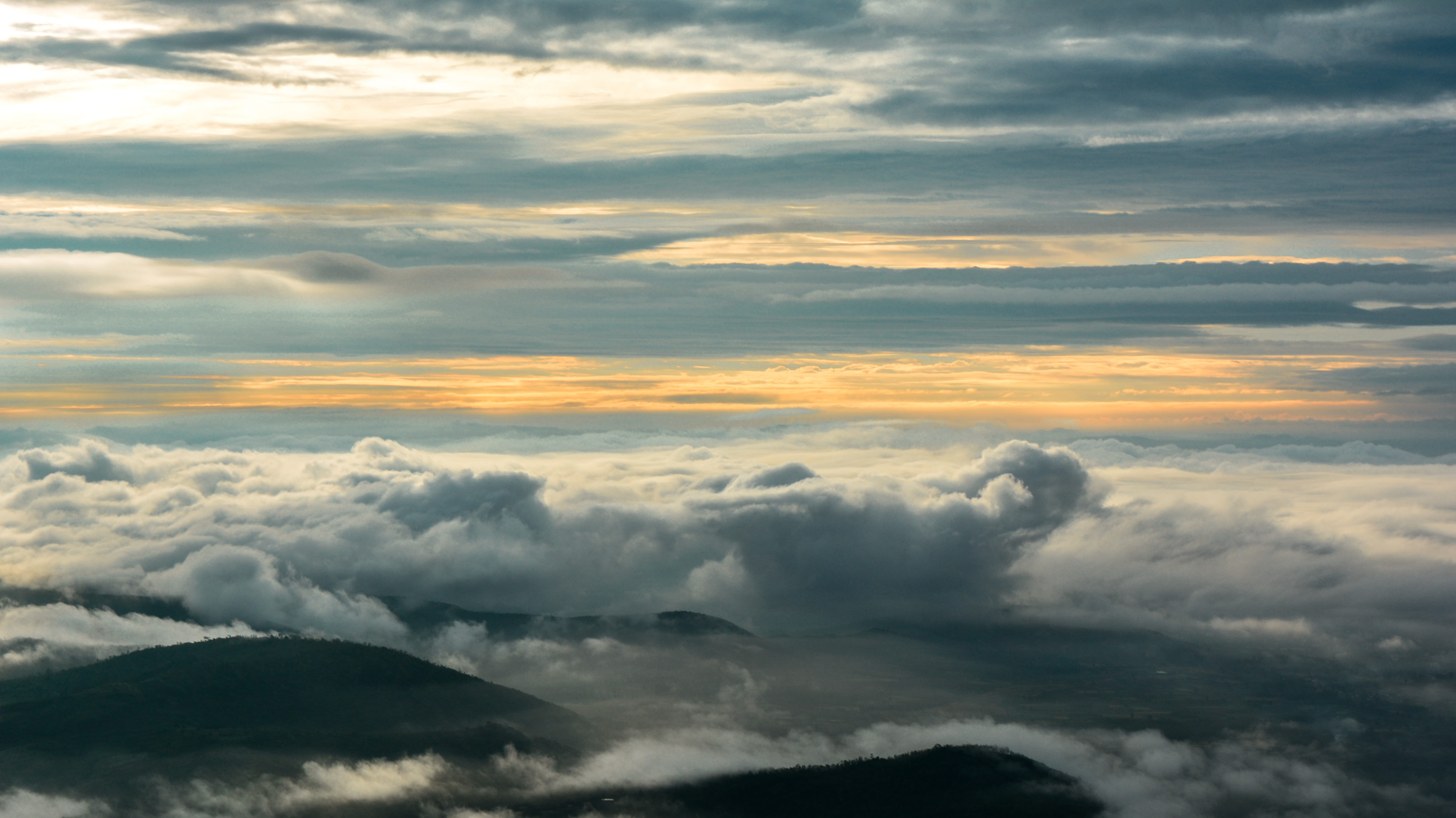 backgrounds, overcast, storm, above, sky, environment, nature, no people, dark, wind, western ghats, aerial view, idyllic, 5K, cloudscape, landscape, sunset, HD Wallpaper