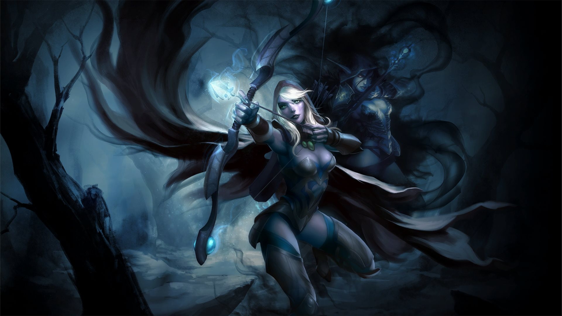 fantasy Art, 1080P, Dota 2, Valve, bows, Defense Of The Ancient, Drow Ranger, ice, Valve Corporation, Heroes, dota, Bow And Arrow, HD Wallpaper