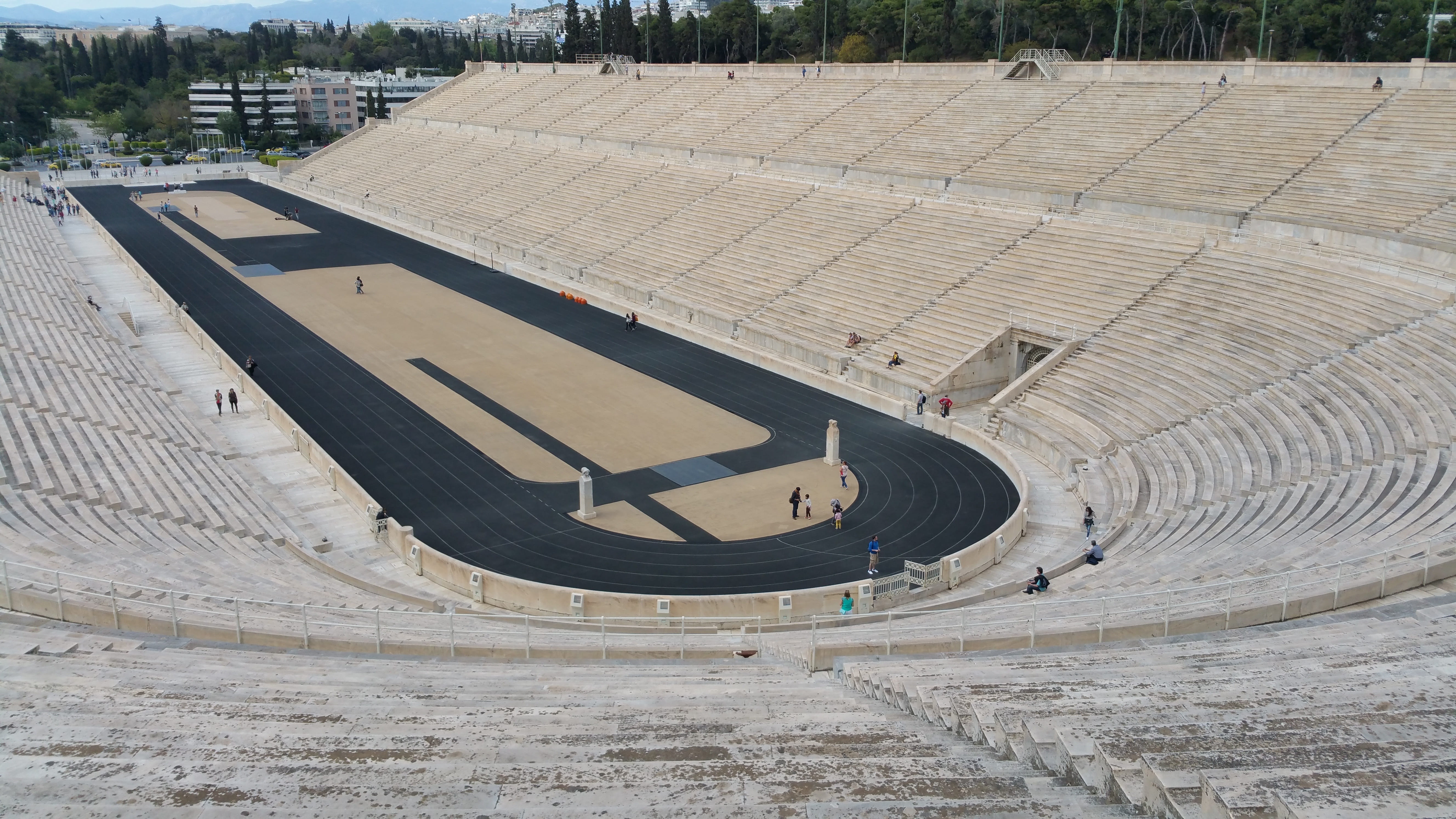 transportation, Athens, high angle view, incidental people, amphitheater, no people, travel destinations, architecture, built structure, Ancient, 5K, nature, HD Wallpaper