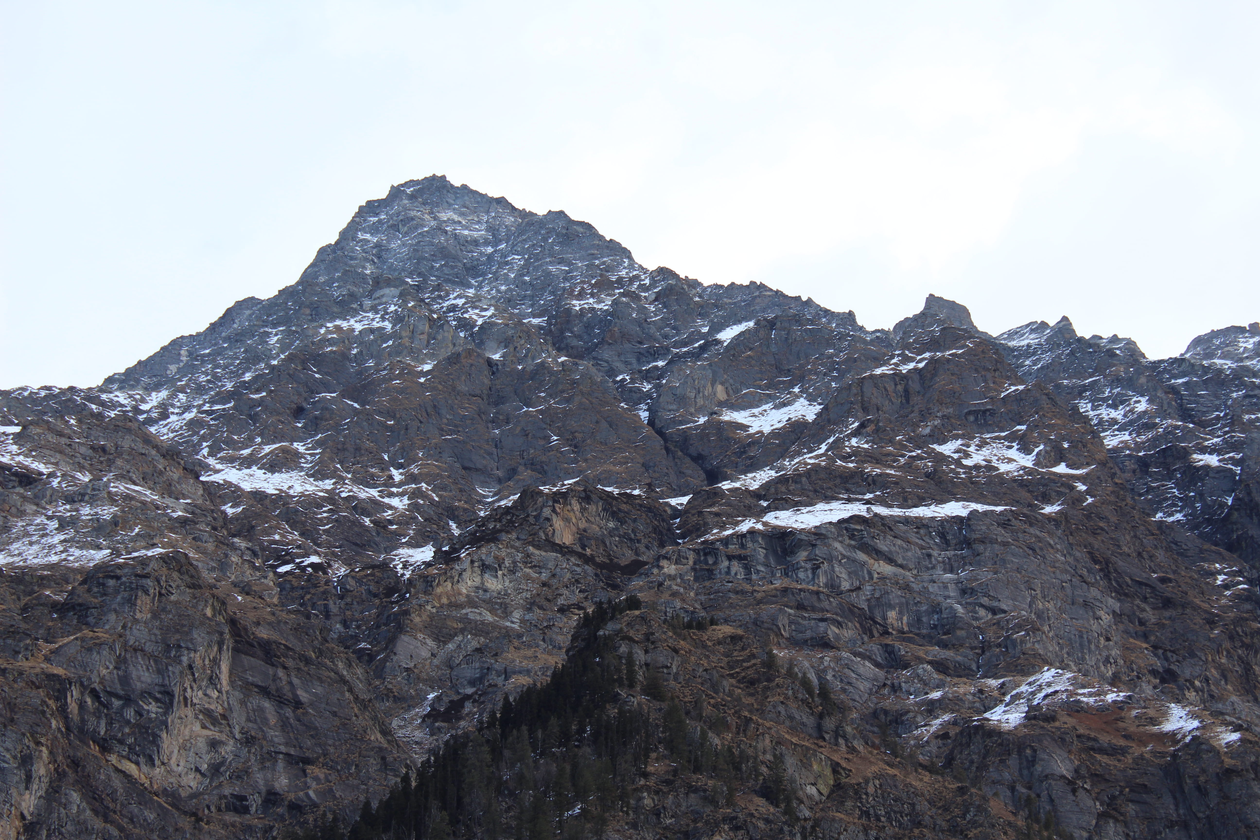 solid, snow, rock, scenics - nature, snow mountain, mountain peak, environment, beauty in nature, rock - object, kheer ganga trek, day, high, HD Wallpaper