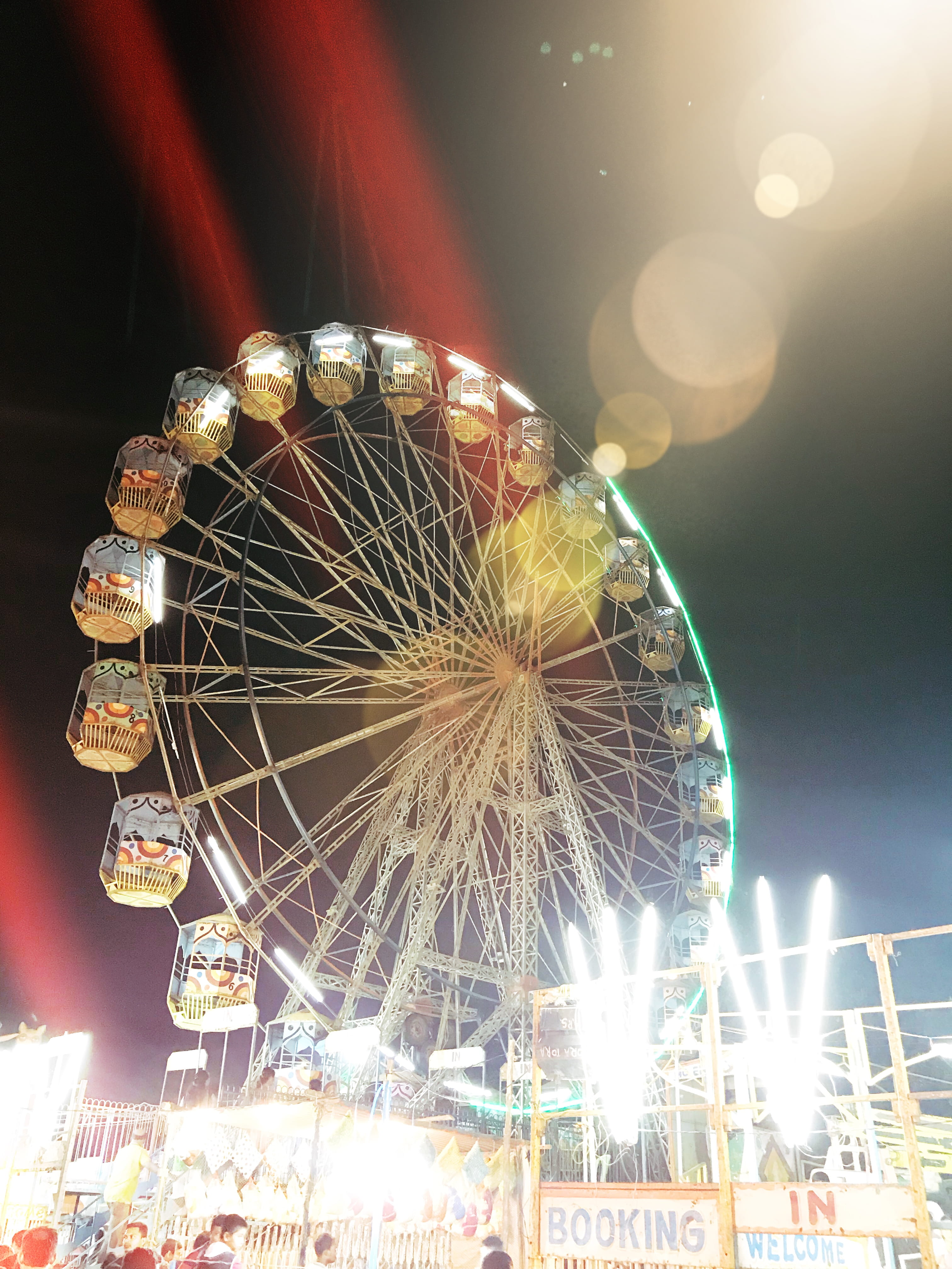low angle view, circle, illuminated, carnival, ferris wheel, nature, leisure activity, sky, giant wheel, spinning, fair, enjoyment, iphonephotography, iphonephotos, Phone HD Wallpaper