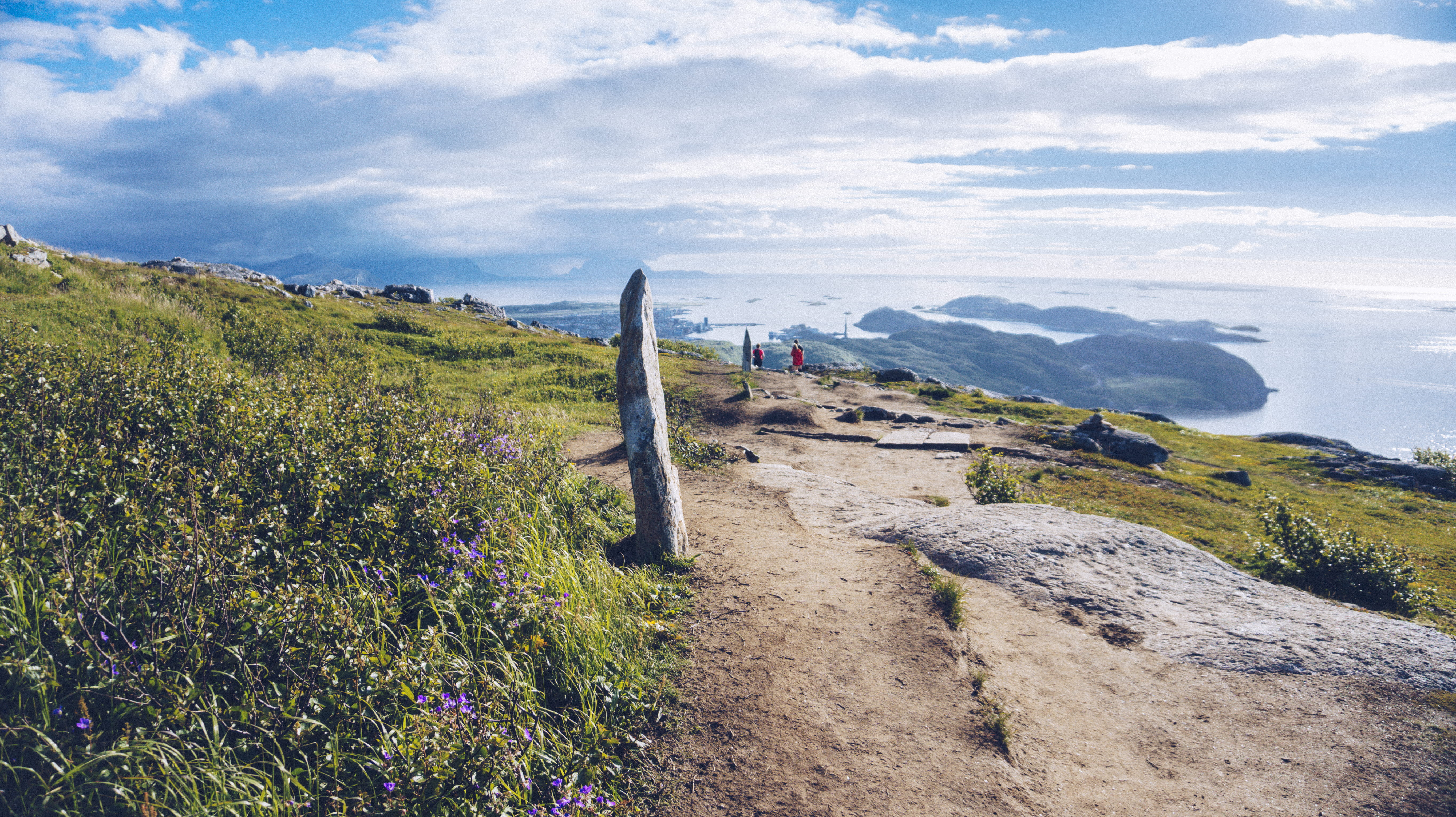 norway, land, norge, day, no people, walk, trip, natural, horizon, hiking, landscape, non-urban scene, environment, green color, outdoors, trail, nature, HD Wallpaper