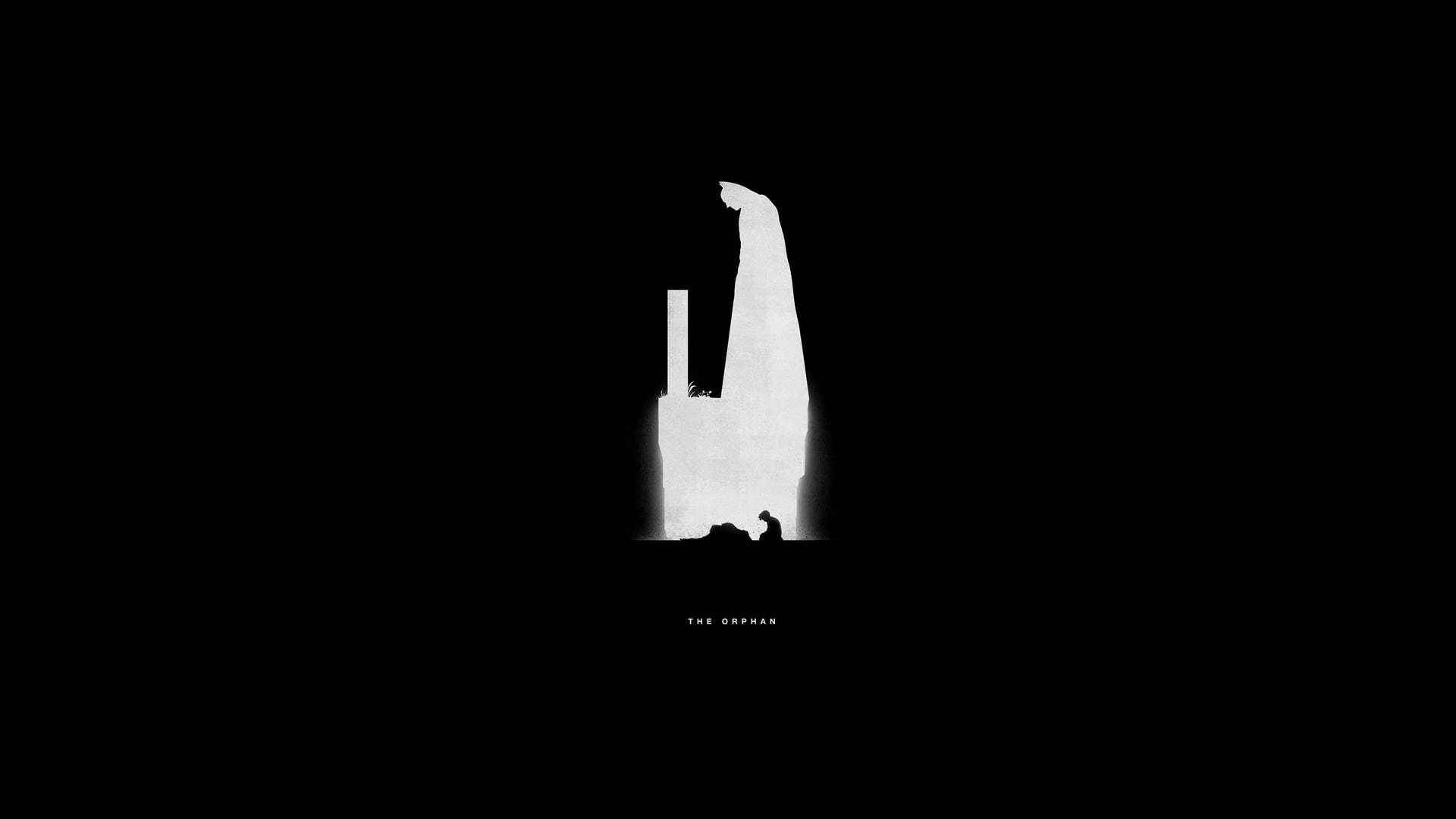1080P, hd, batman, bw, black, dc, cartoon/comic, HD Wallpaper