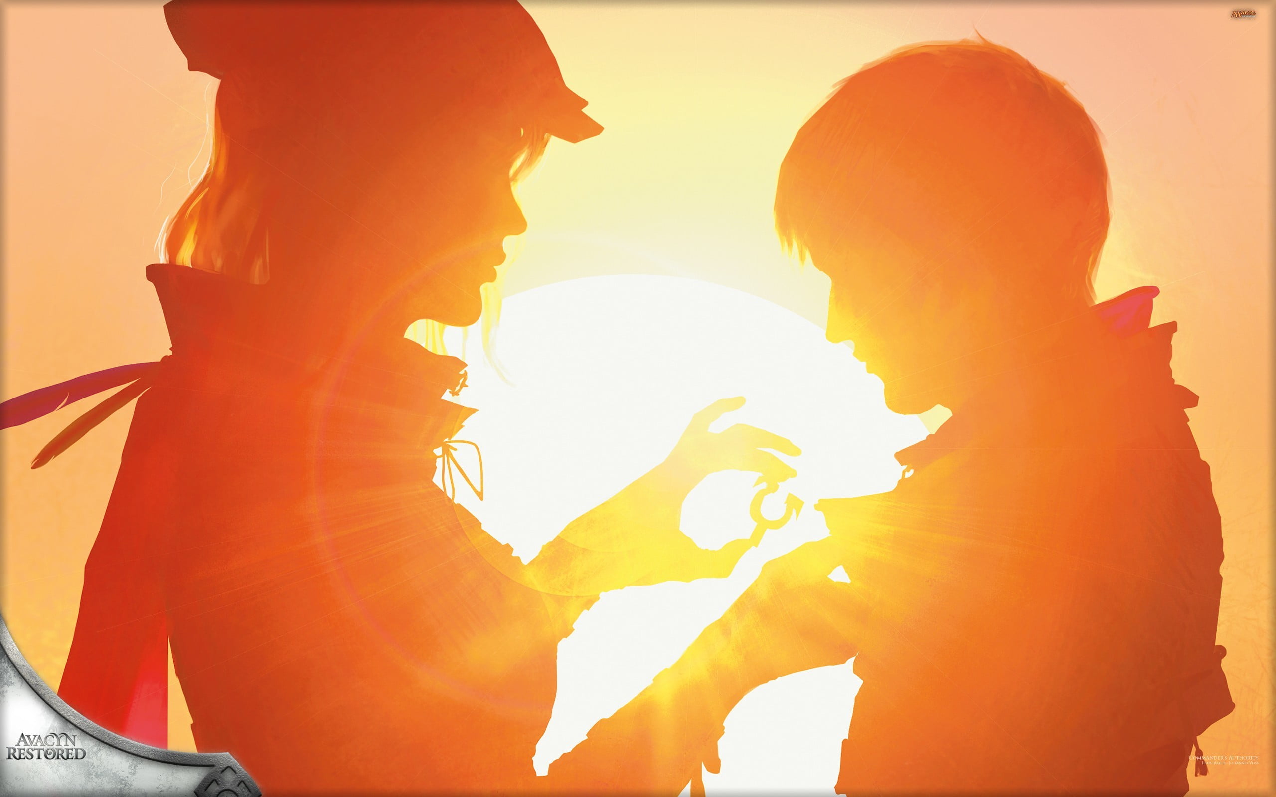 2K, love, lifestyles, couple - relationship, real people, men, bonding, silhouette, connection, orange color, females, Commanders Authority, nature, sky, HD Wallpaper