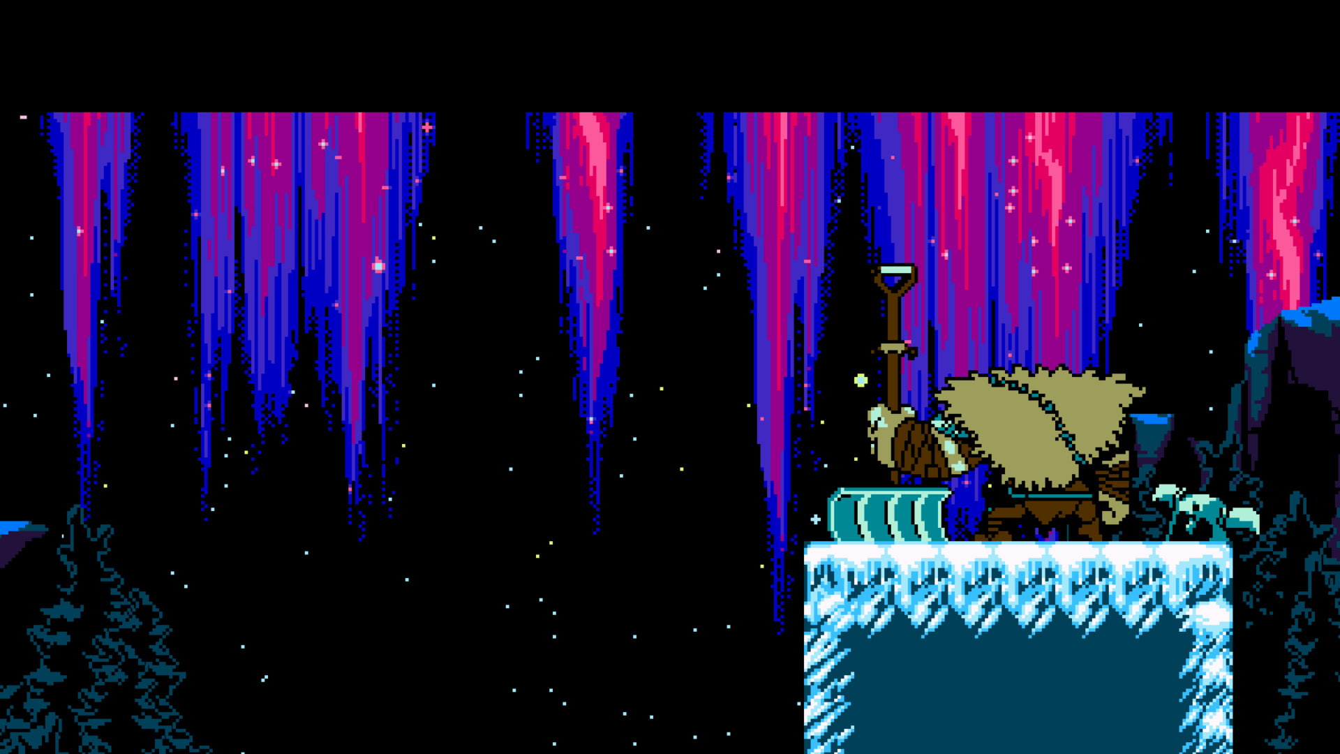 1080P, shovel knight video games pixel art retro games 8 bit 16 bit, night, pattern, animal, purple, lighting equipment, multi colored, illuminated, indoors, HD Wallpaper