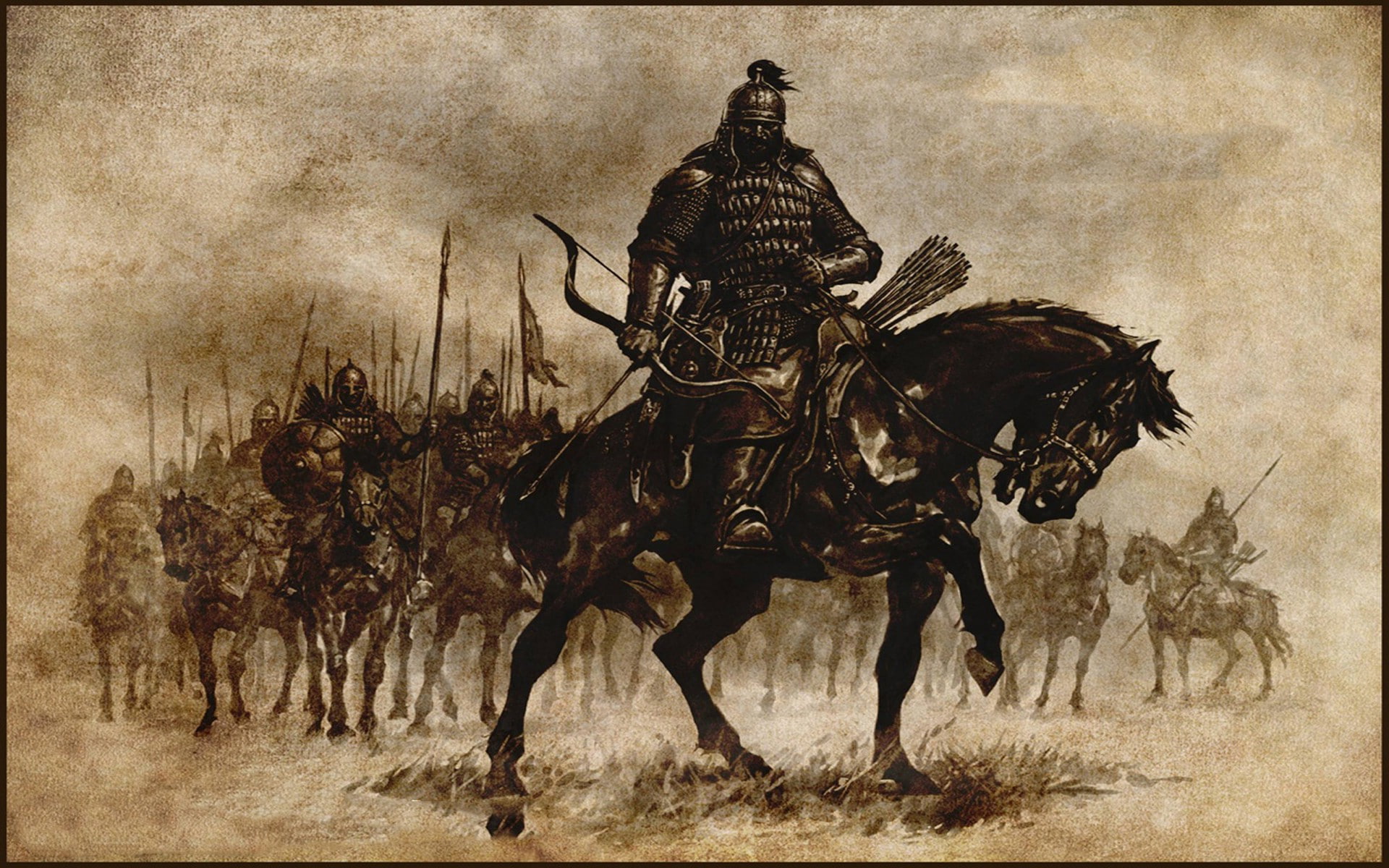 tree, riding, mammal, history, no people, video games, domestic animals, government, outdoors, archers, the past, domestic, 1080P, horse, animal wildlife, HD Wallpaper
