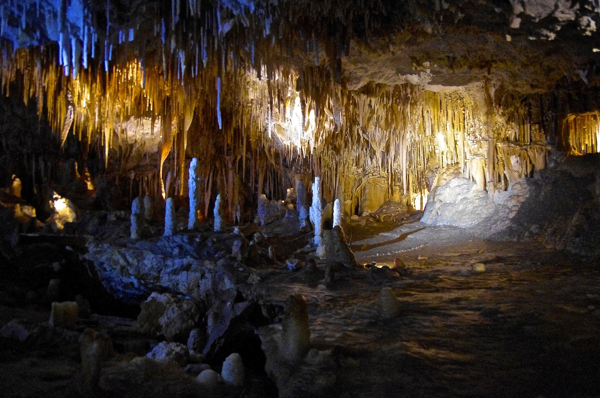 1080P, land, stalagmites, cave, sous, grotto, terre, entrance, HD Wallpaper