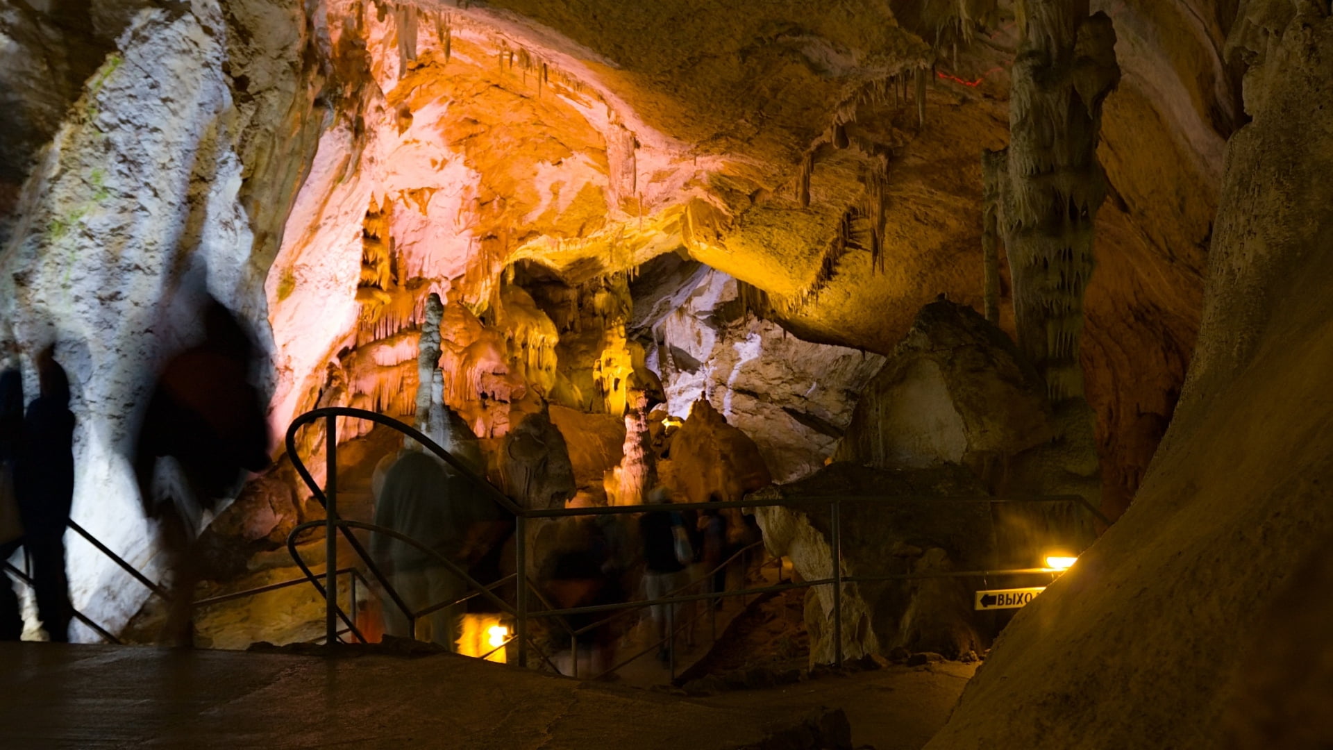 1080P, illuminated, stalactite, tunnel, travel, burning, eroded, no People, rock formation, heat - Temperature, fire - Natural Phenomenon, lighting equipment, HD Wallpaper