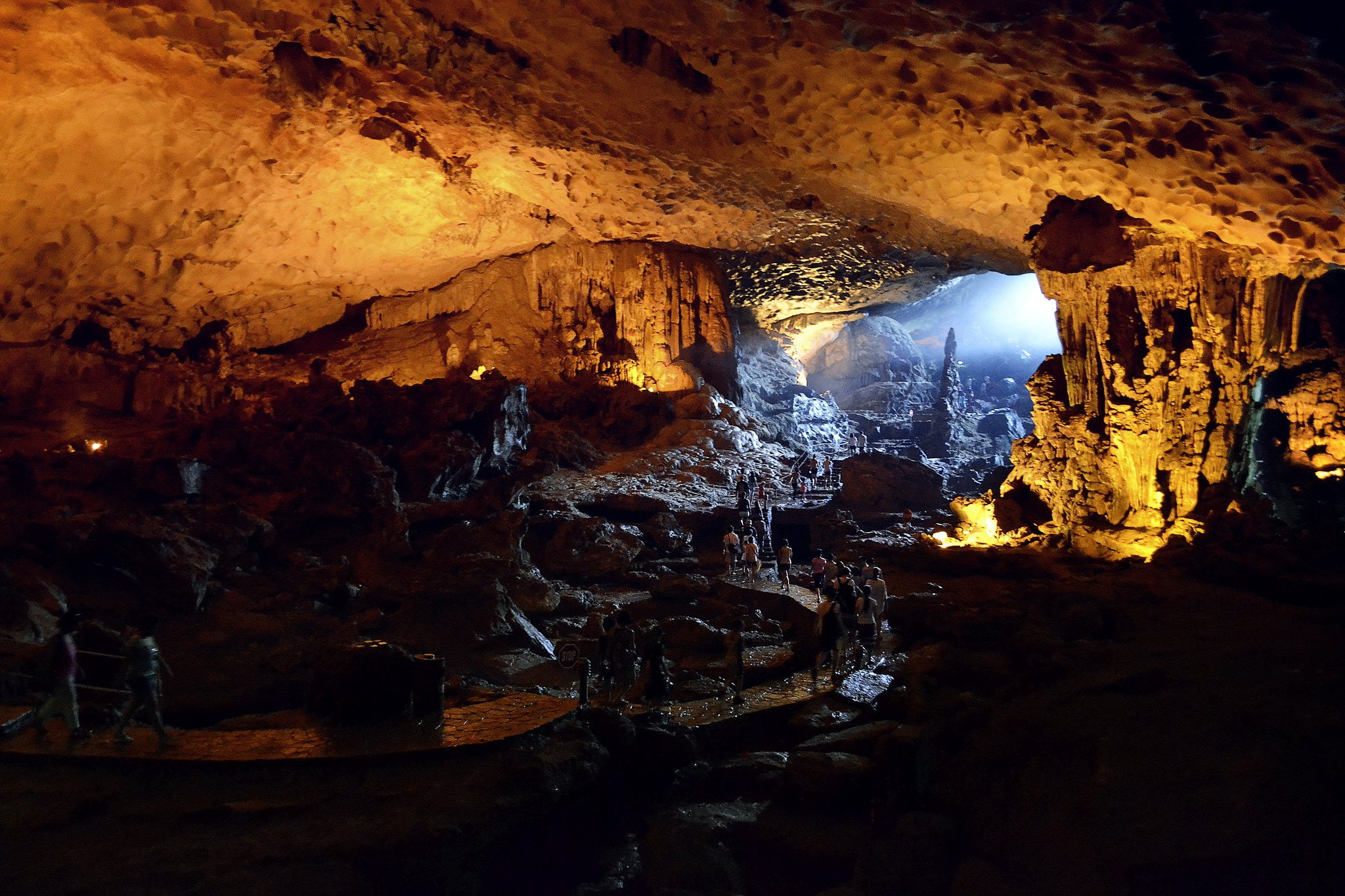 stalagmites, 1080P, sous, land, terre, grotto, cave, entrance, HD Wallpaper