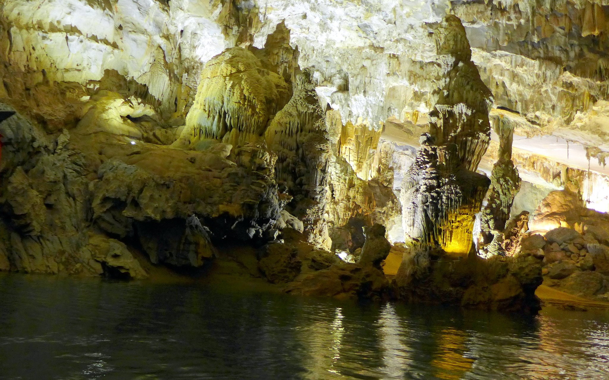 terre, land, sous, 1080P, stalagmites, cave, entrance, grotto, HD Wallpaper